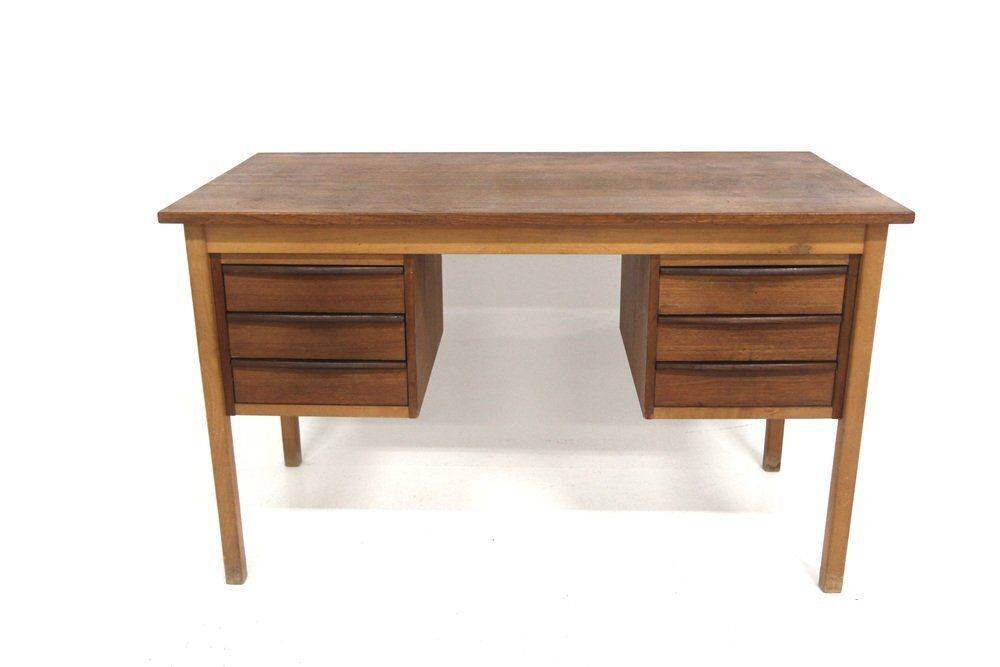 Bureau scandinave en teck, Suède, années 1960 photo furniture