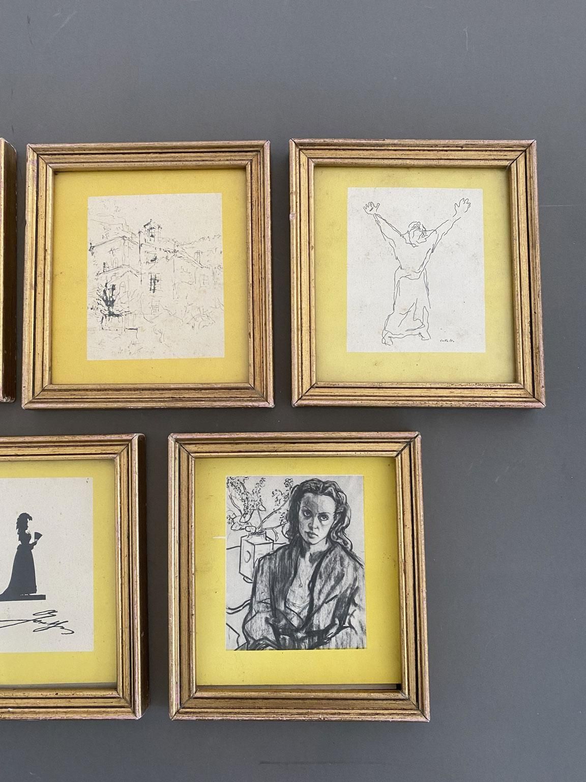 Kunst Zwart-wit expressionistische tekeningen, eind 20e eeuw, Italië photo