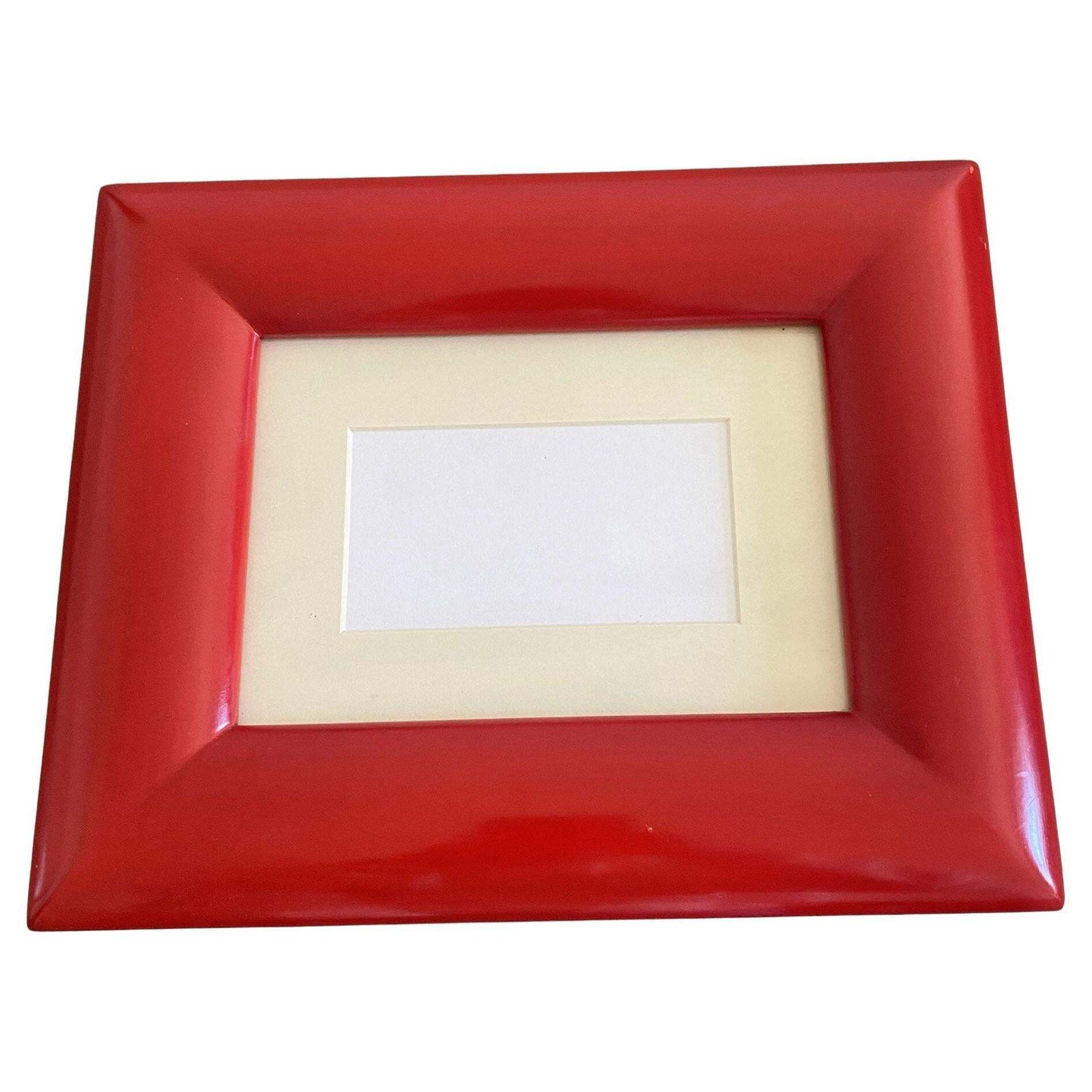 Italy Rectangular Red Lacquered Table Picture Frame