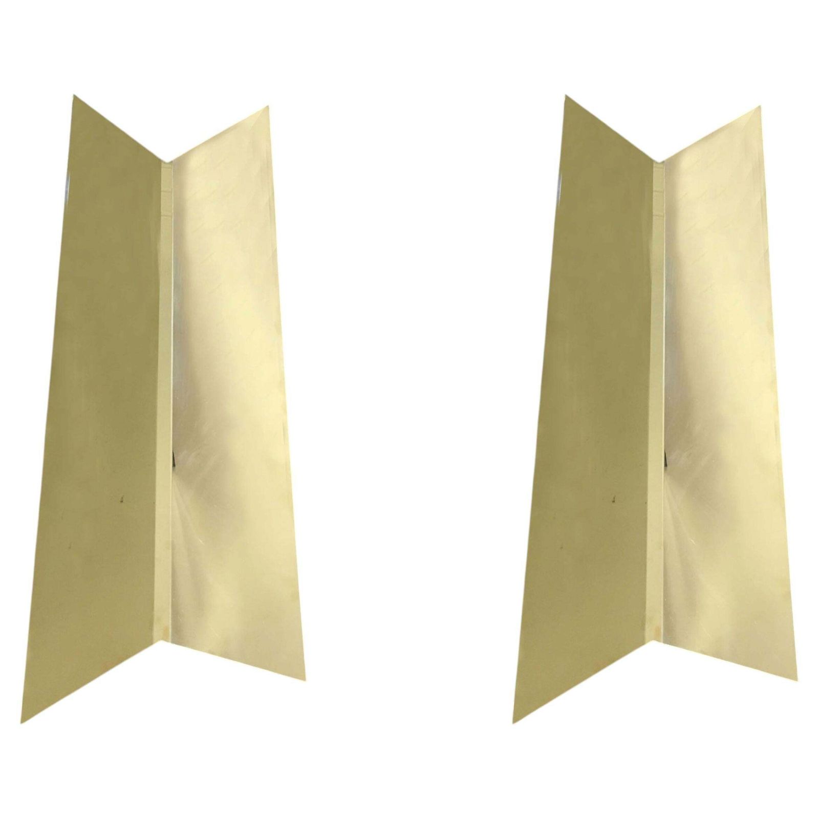 Paire d'objets muraux abstraits en laiton, art contemporain