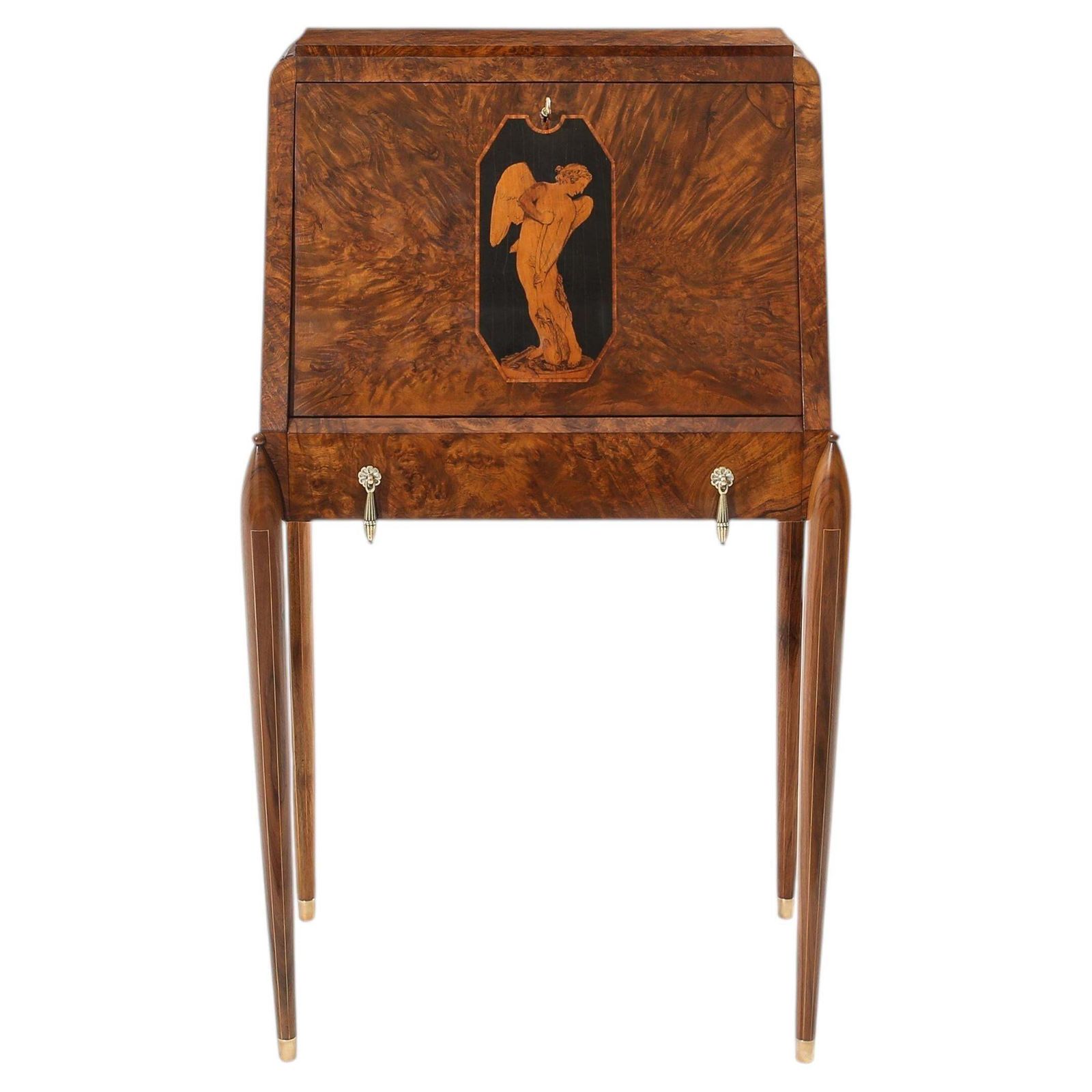 Paul Iribe Attr. Amboyna Burl Cabinet Secretary Desk Circa 1920