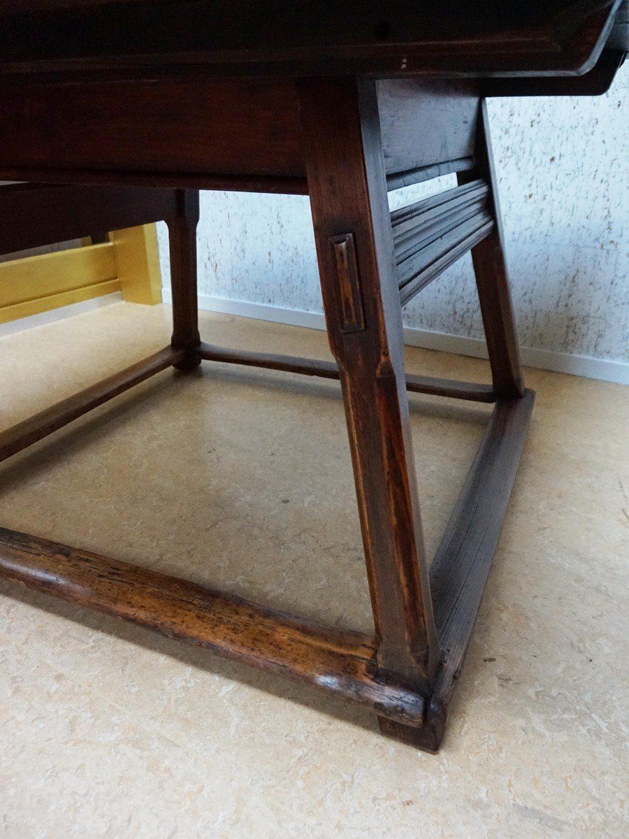 Antique Rustic European Bankers Table, 1800s photo vintage