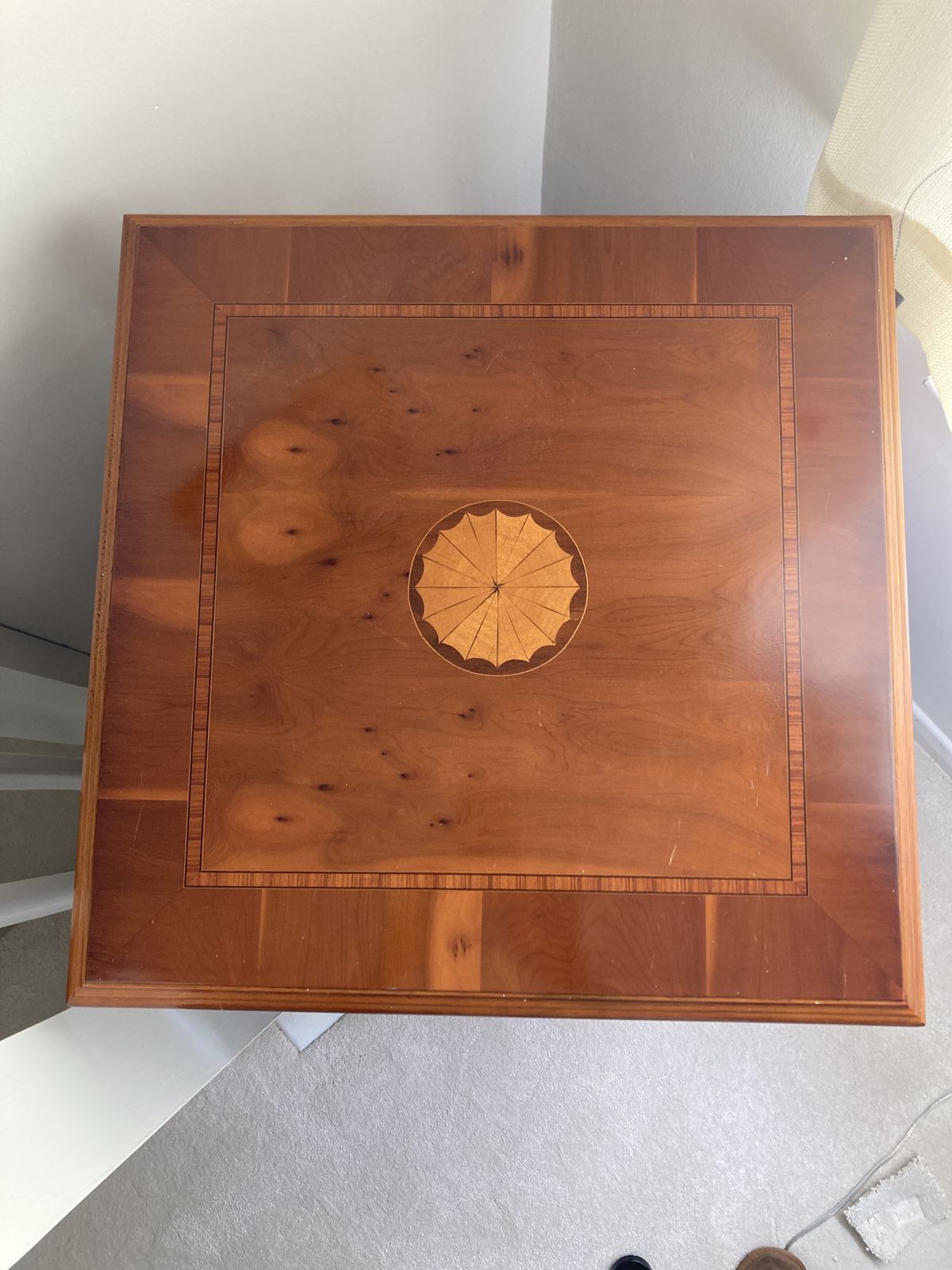 Yew Revolving Bookcase Side Table photo for sale