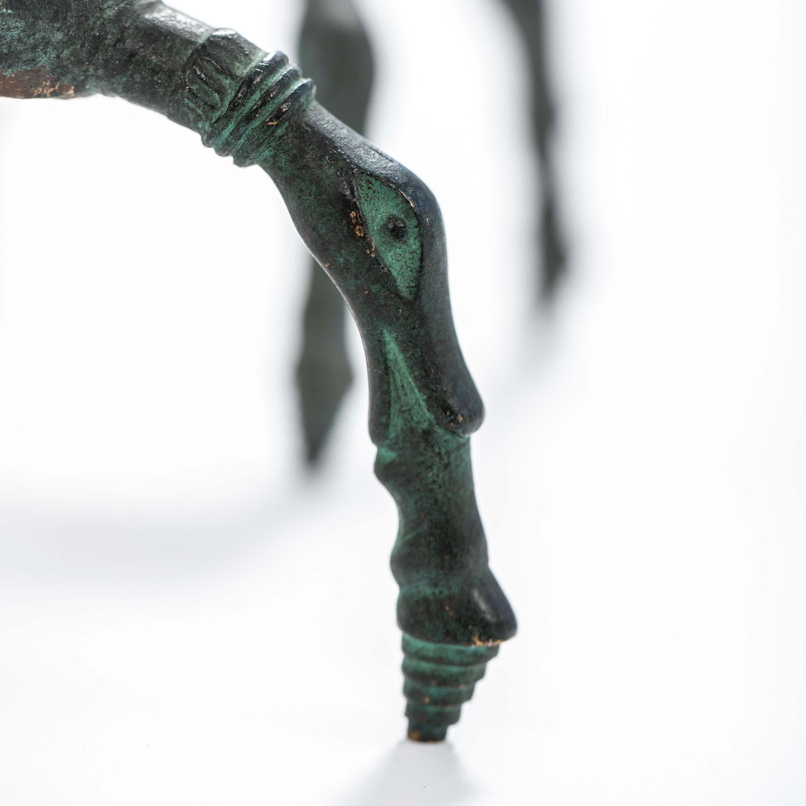 photo buy Egyptian Inspired Figurative French Art Déco Bronze Candlesticks 1930s