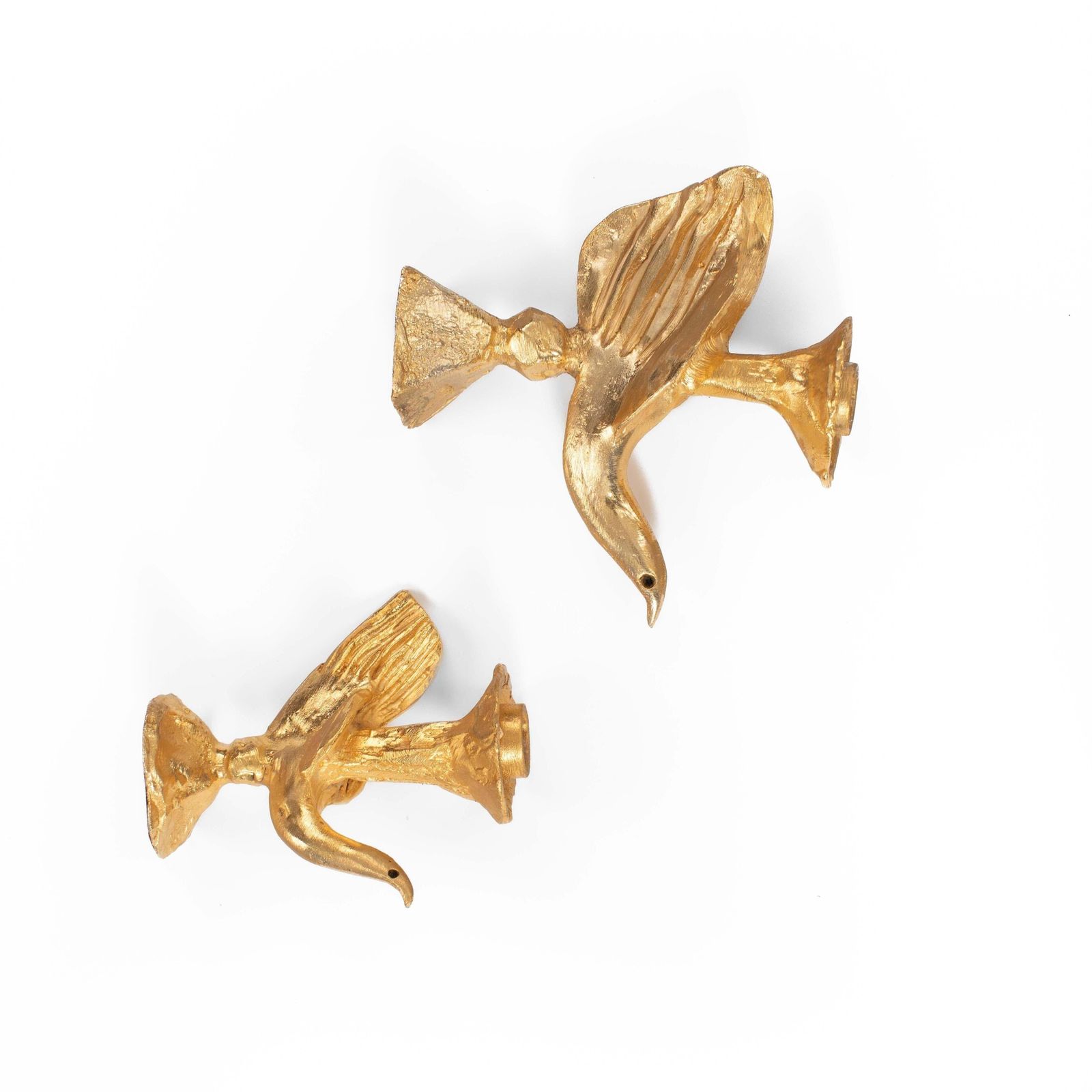 photo furniture Pair Of French Gilded Bronze Candlesticks By Pierre Casenove For Fondica, 1980s