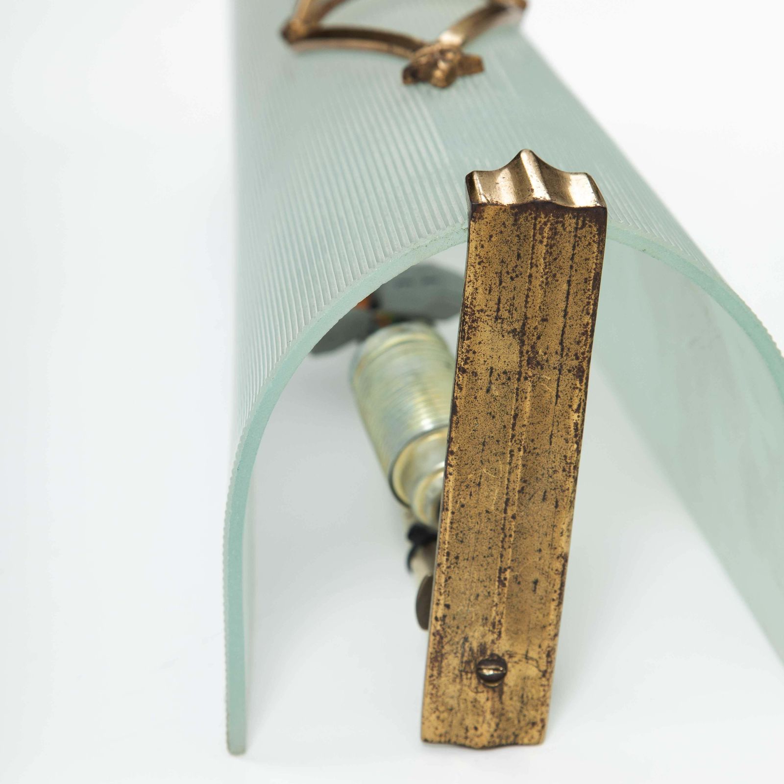 photo furniture Pair Of French Art Déco Satin Glass Wall Sconces By Atelier Petitot, Paris 1930s