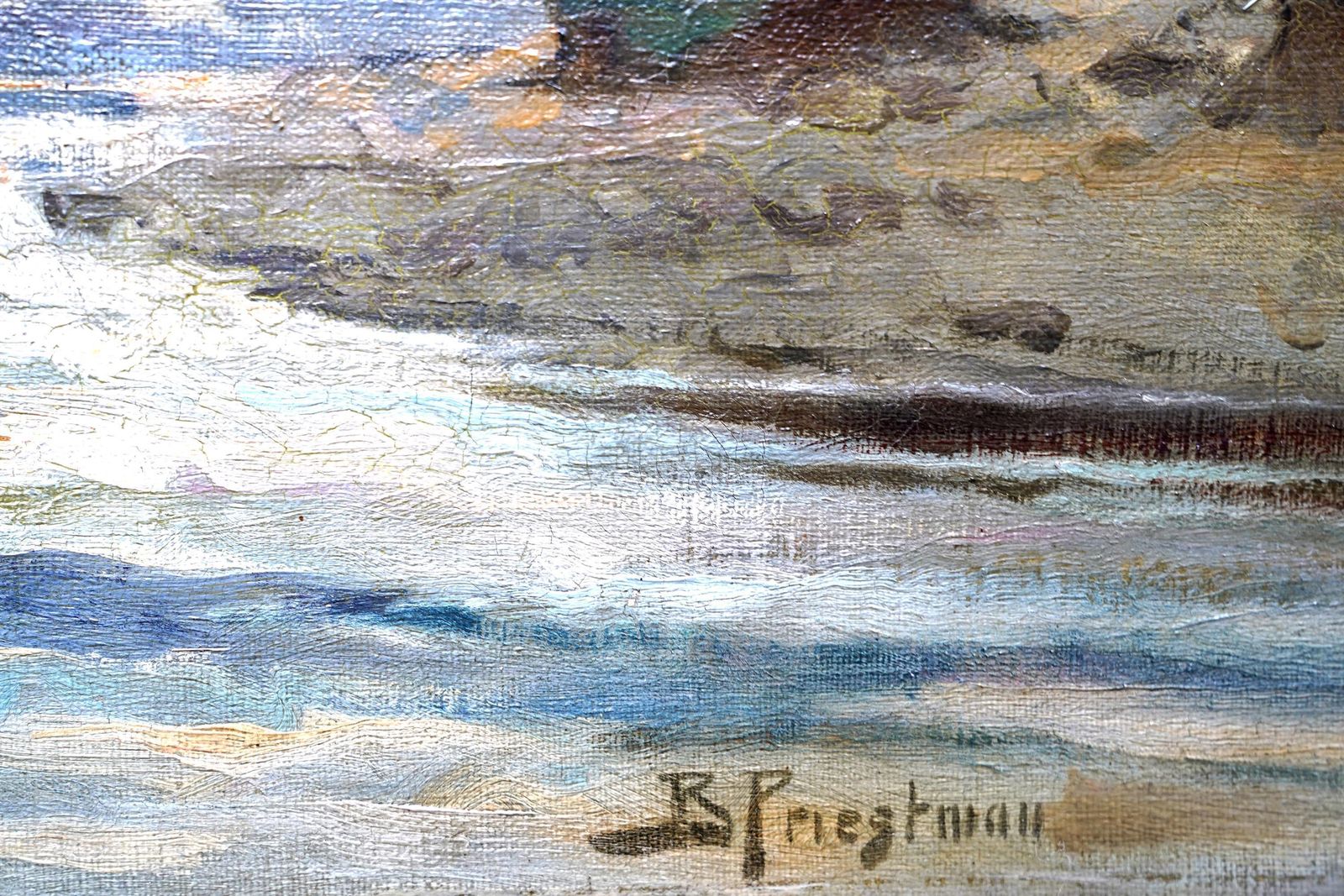 9670.0 Evening In Wharfedale 1917   British Impressionist Landscape Oil Painting Cattle photo