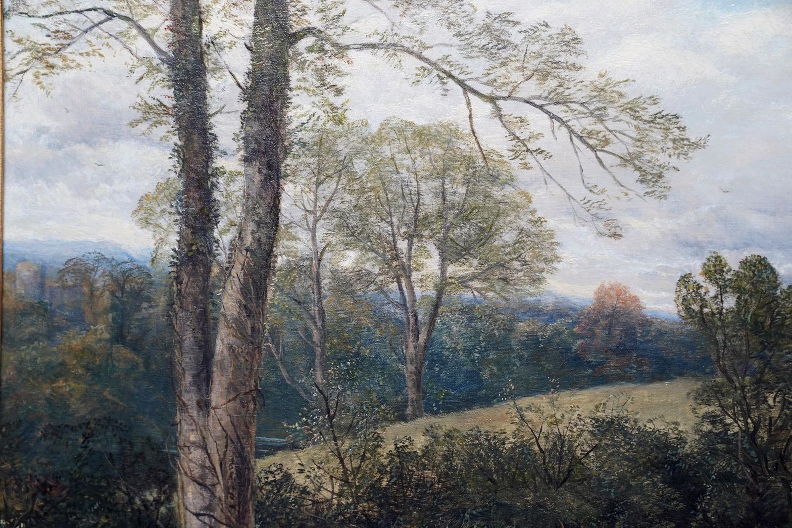 photo furniture The Ford   British Old Master Exhib. Landscape Art Oil Painting Figures Animals