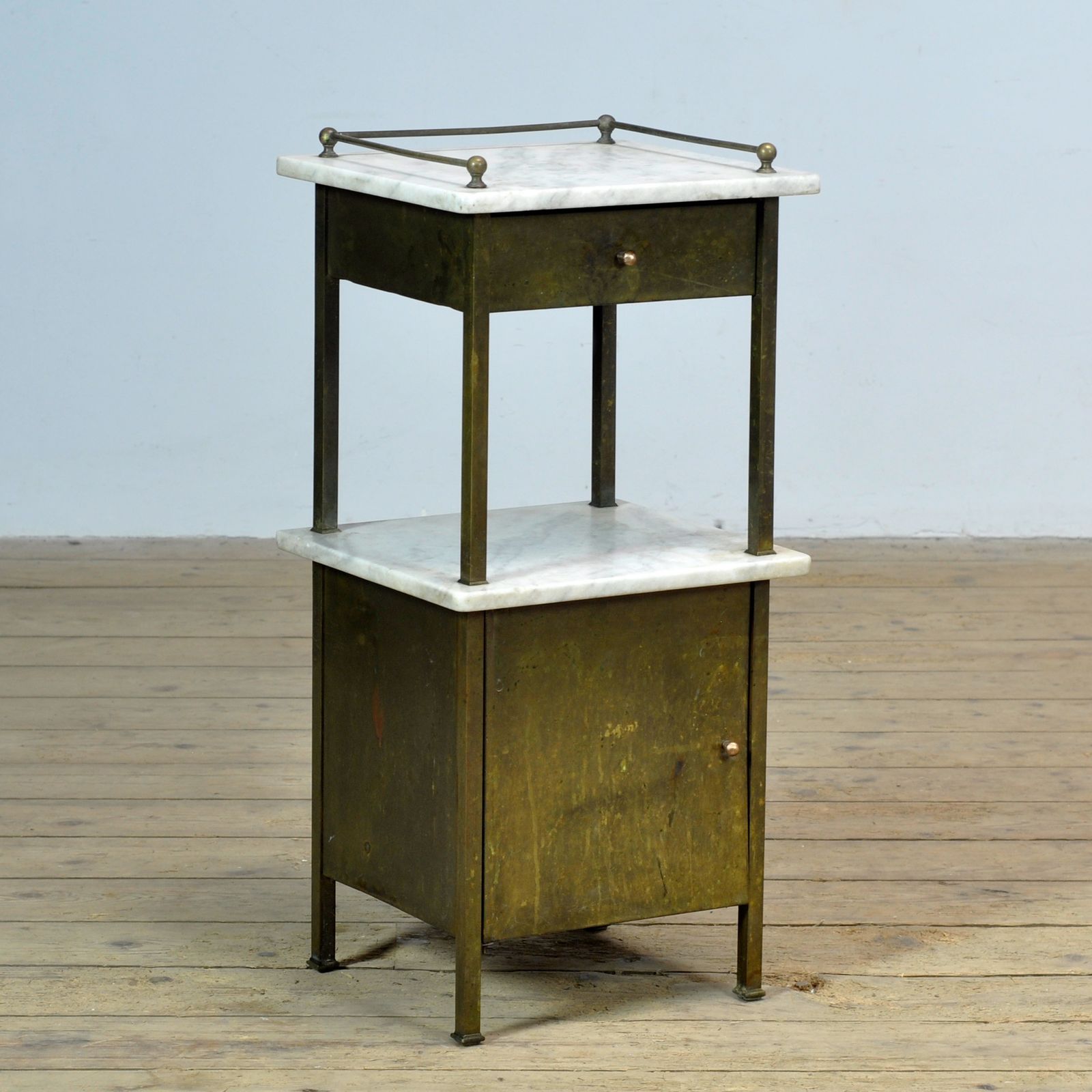 Brass Bedside Table, Circa 1900 photo for sale