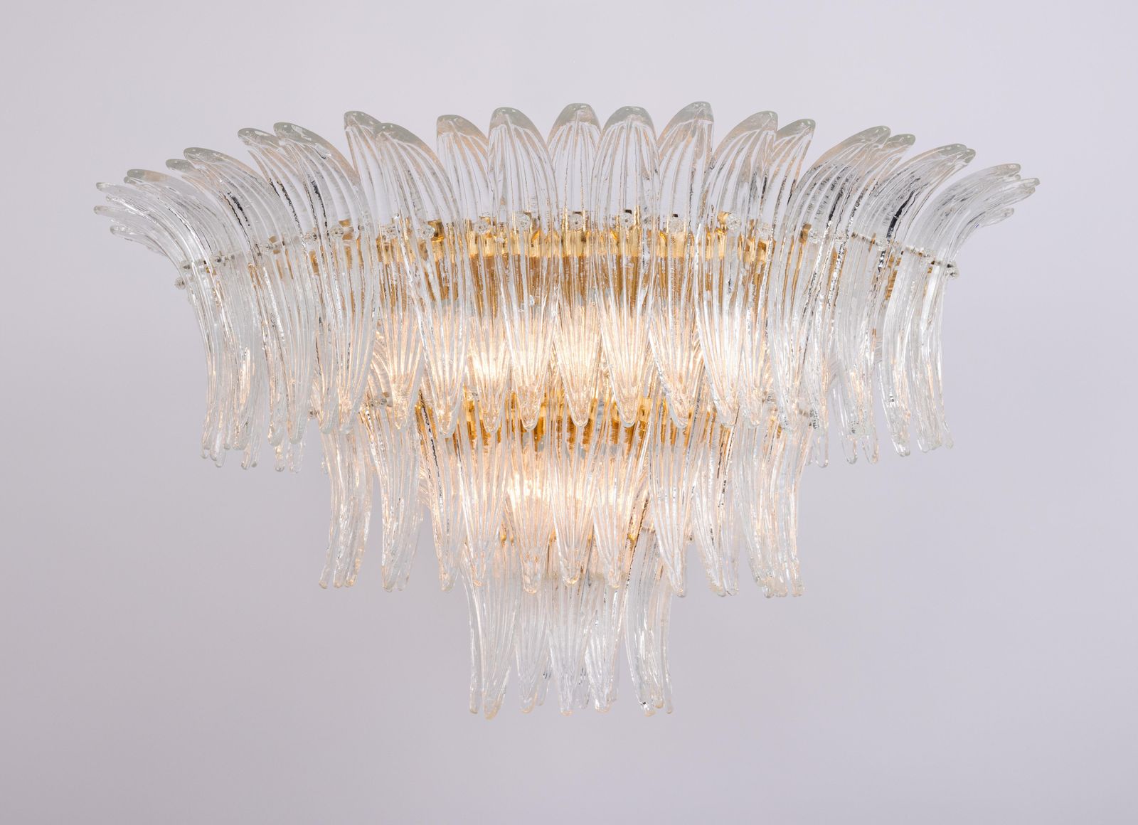 Grote Palmette Murano plafondlamp, Italië, jaren 1970 photo Verlichting