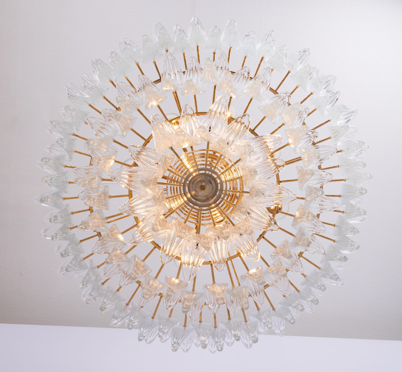 Grote Palmette Murano plafondlamp, Italië, jaren 1970 photo buy