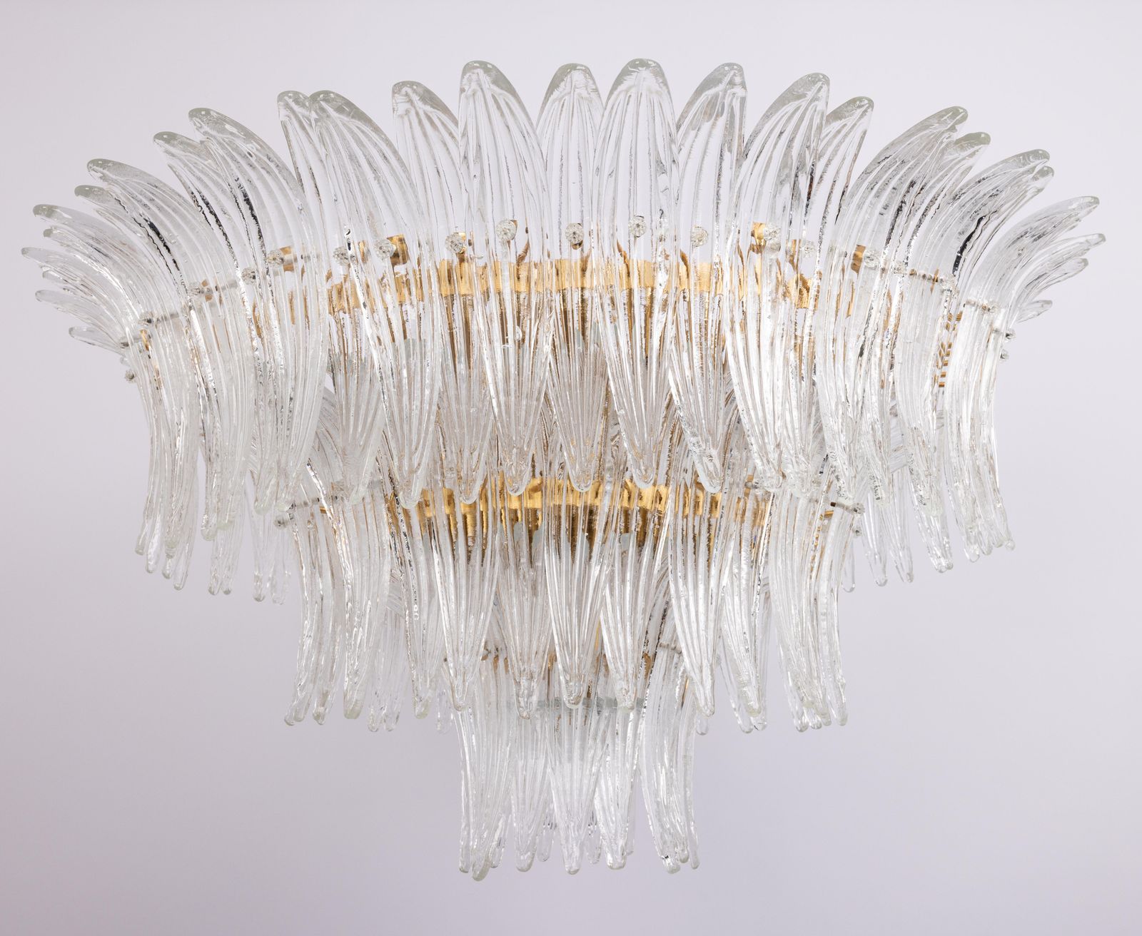 photo furniture Grote Palmette Murano plafondlamp, Italië, jaren 1970