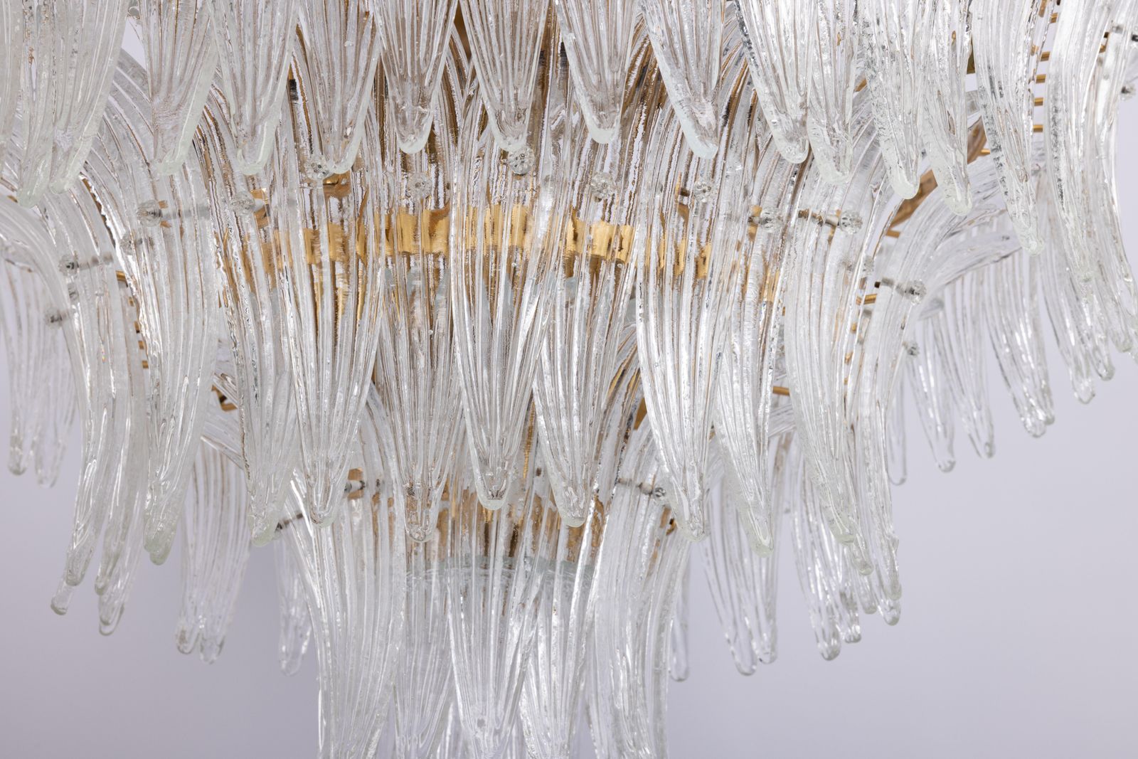 Verlichting Grote Palmette Murano plafondlamp, Italië, jaren 1970 photo