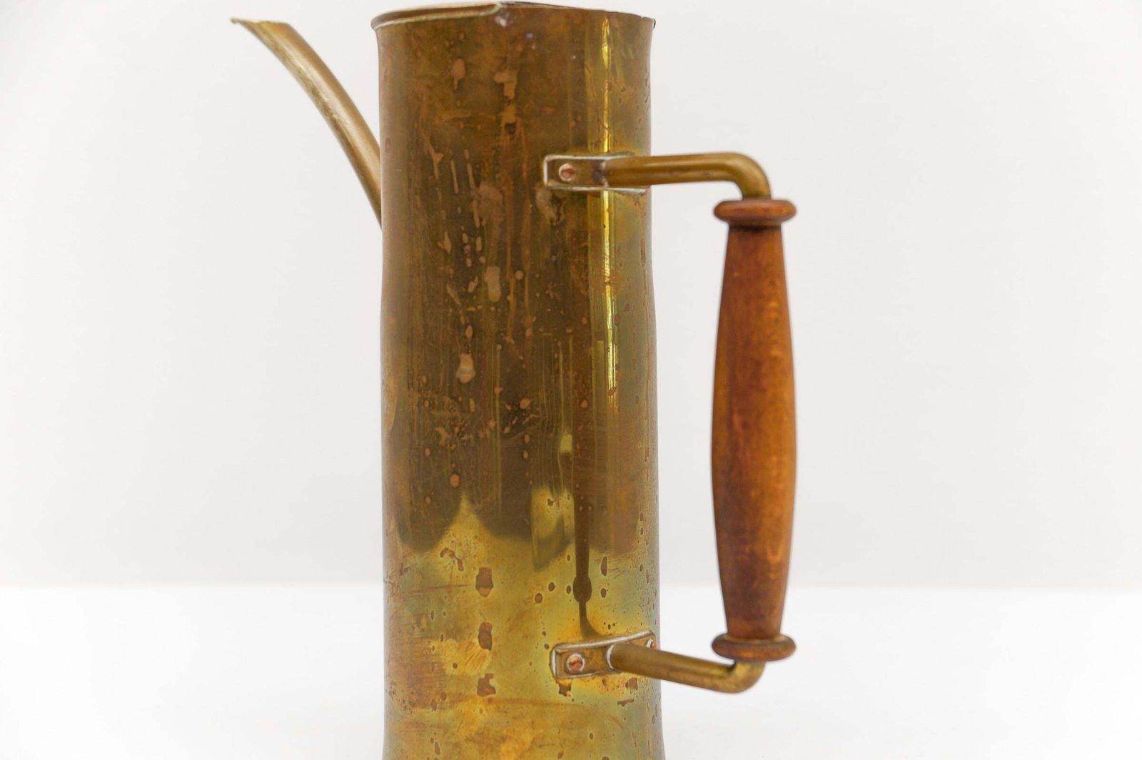 Rare Bauhaus Brass And Wood Watering Can, 1950s Germany photo buy