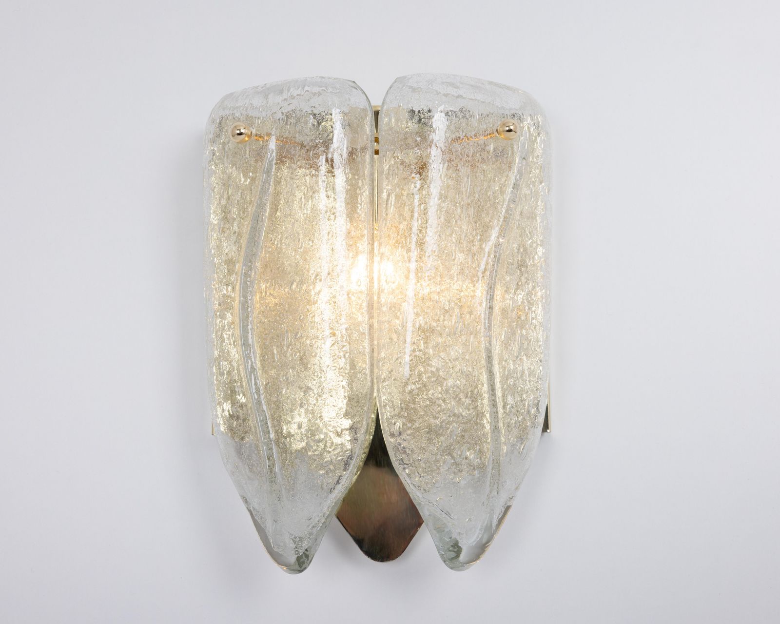 photo vinterior 1 Of 4 Brass Murano Glass Wall Sconces By Doria, Germany, 1960