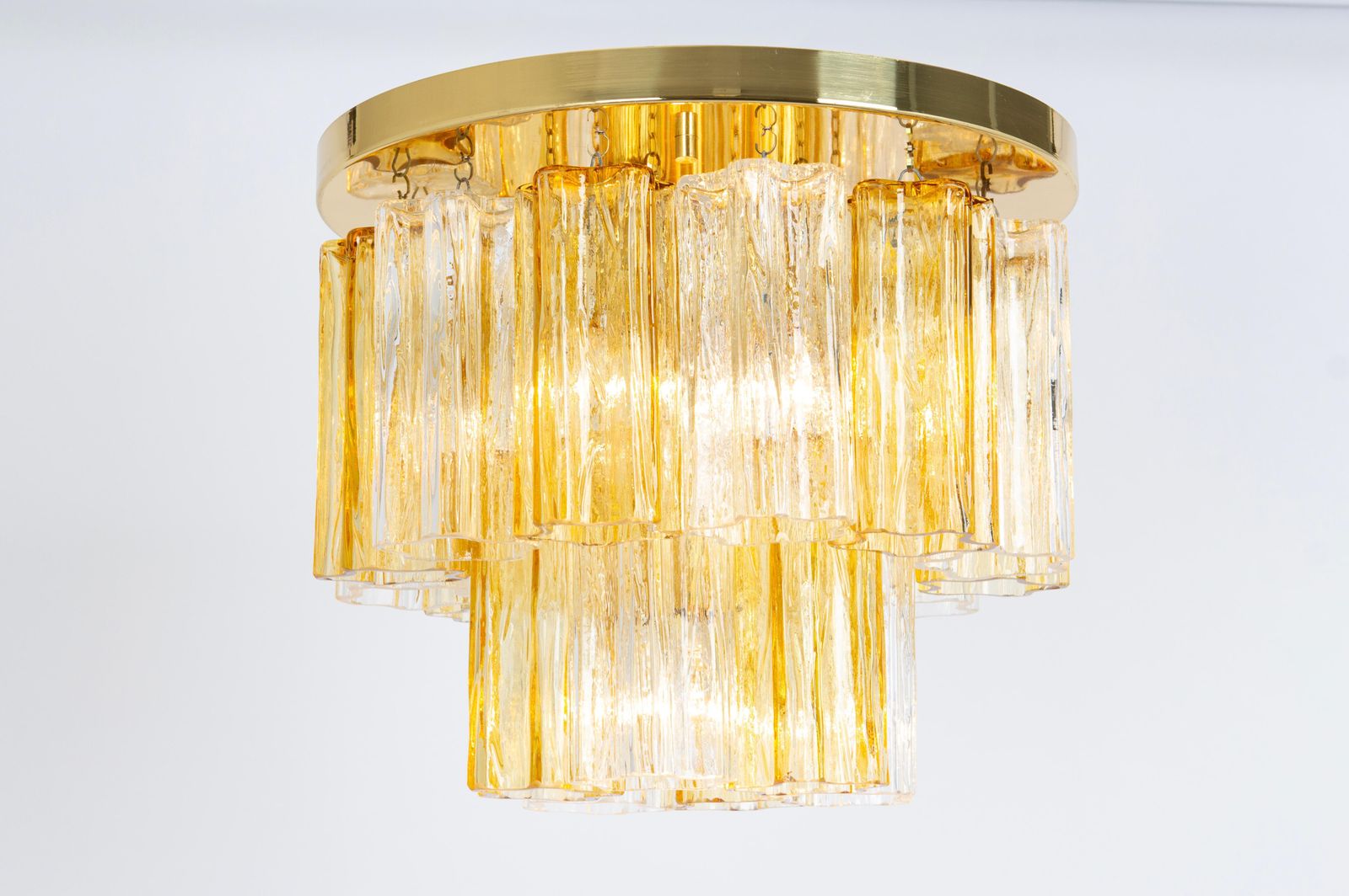 1 Of 2 Petite Tronchi Murano Glass Flush Mount Light Kalmar, Austria, 1960s photo furniture