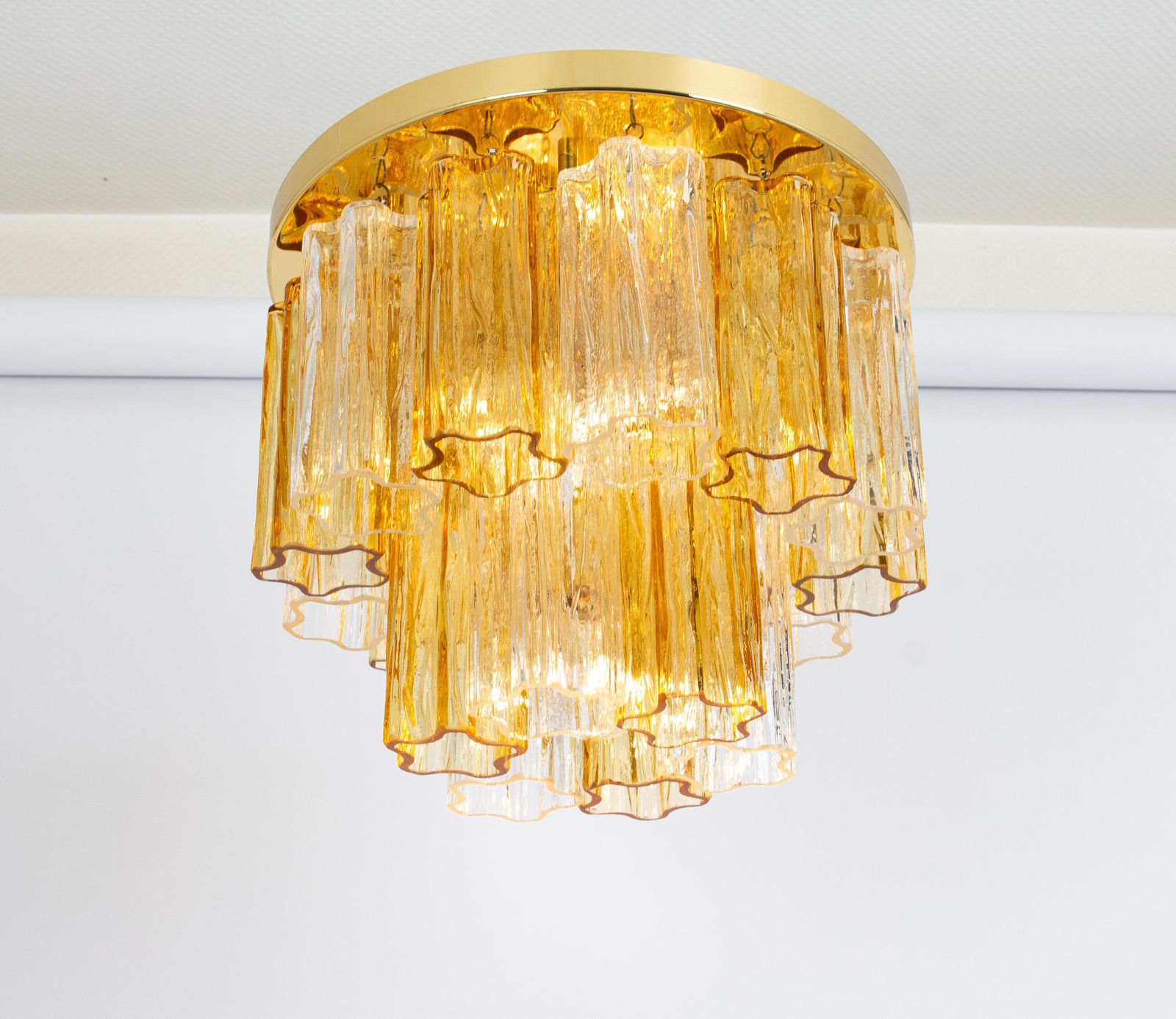 1 Of 2 Petite Tronchi Murano Glass Flush Mount Light Kalmar, Austria, 1960s photo 1360.0