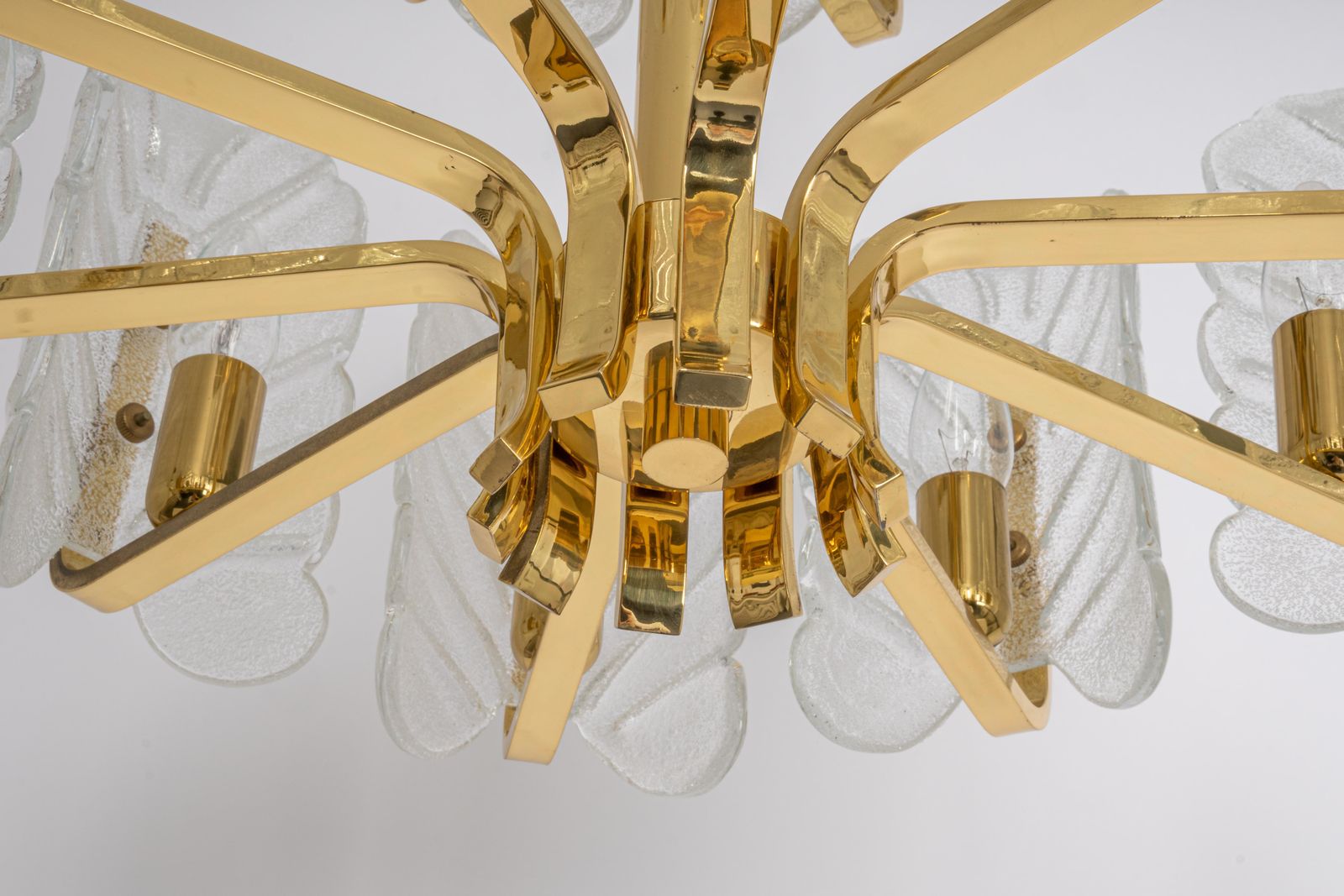 Stunning Large Carl Fagerlund Chandelier Murano Glass Leaves, 1960s photo 3264.0