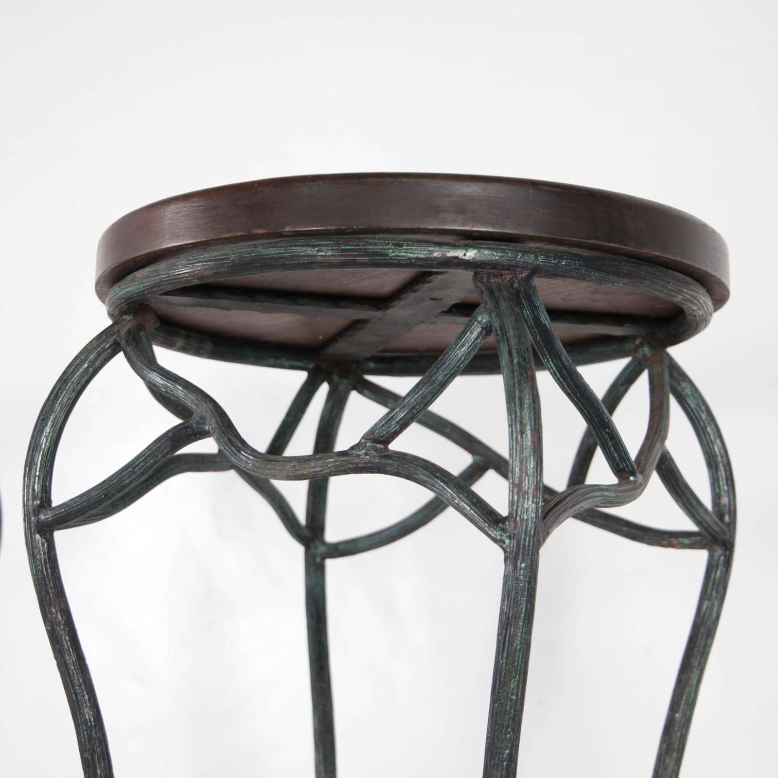 Pair Of Wrought Iron Sculpture Stands photo for sale