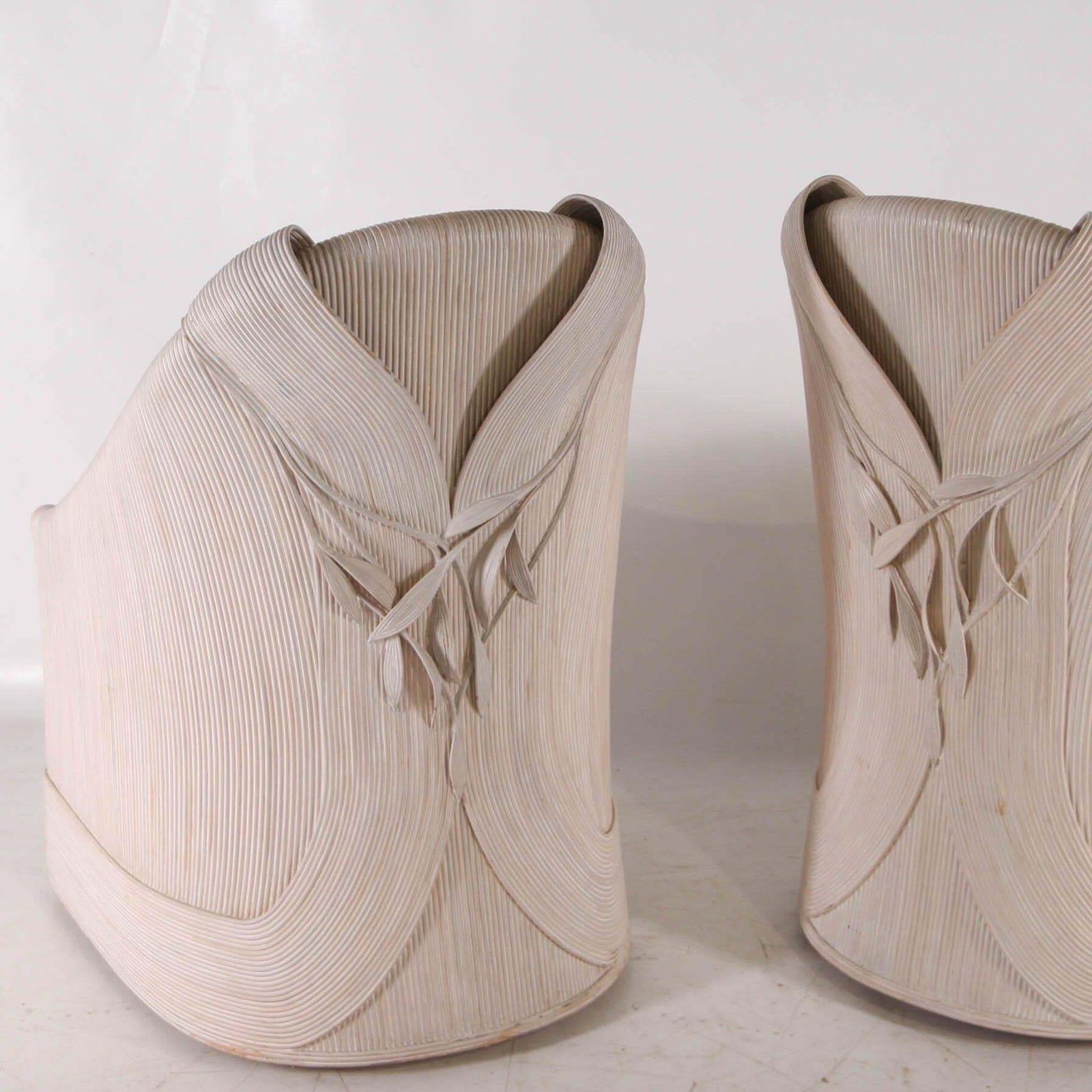 Pair Of Rattan Armchairs By Betty Cobonpue photo for sale