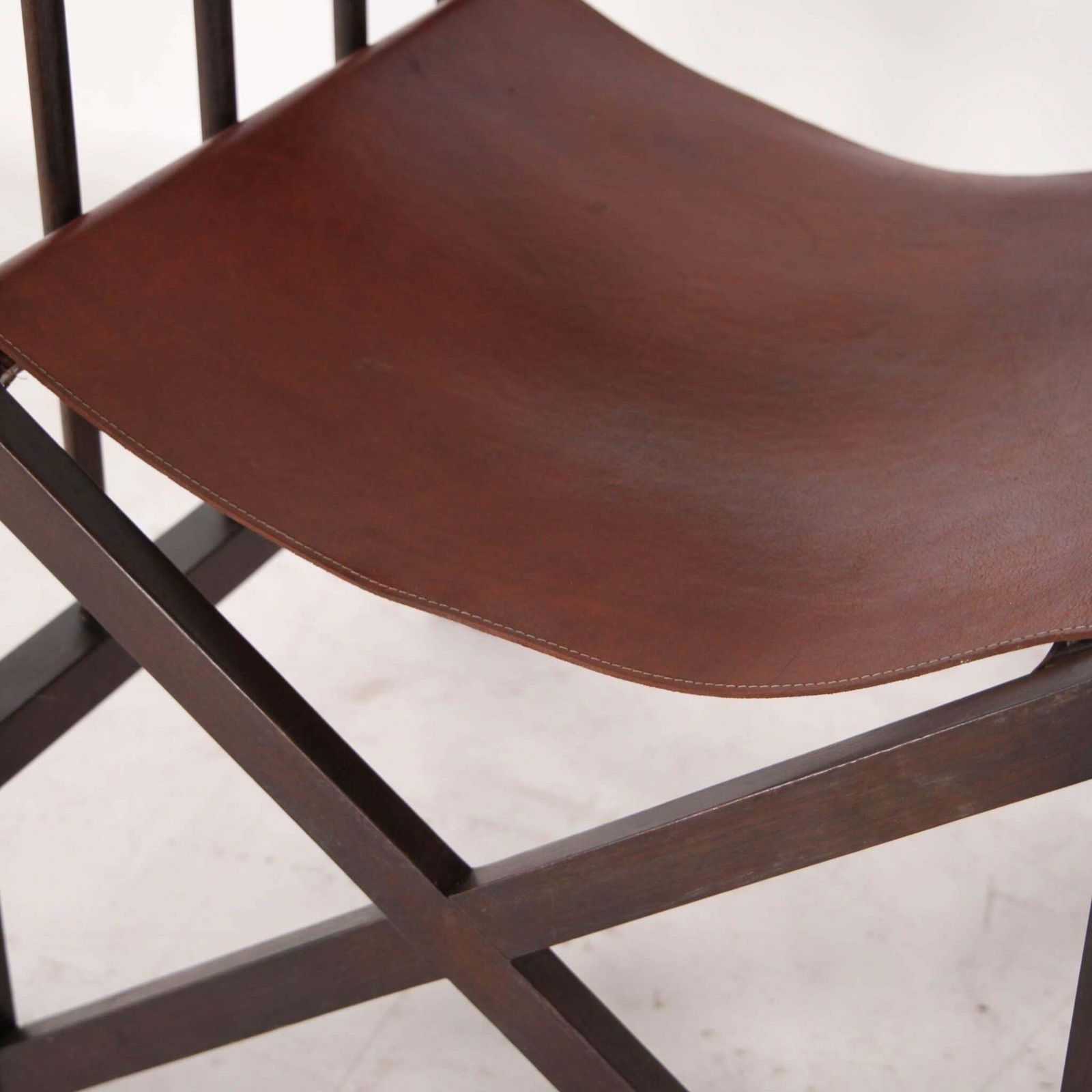 Pair Of Leather And Wood Armchairs photo furniture