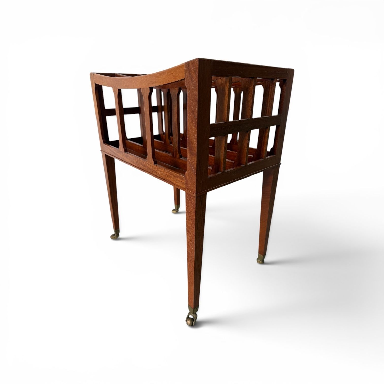 William Tillman George III Style Flame Mahogany Canterbury Magazine Rack, England, Late 20th Century photo Home Decor