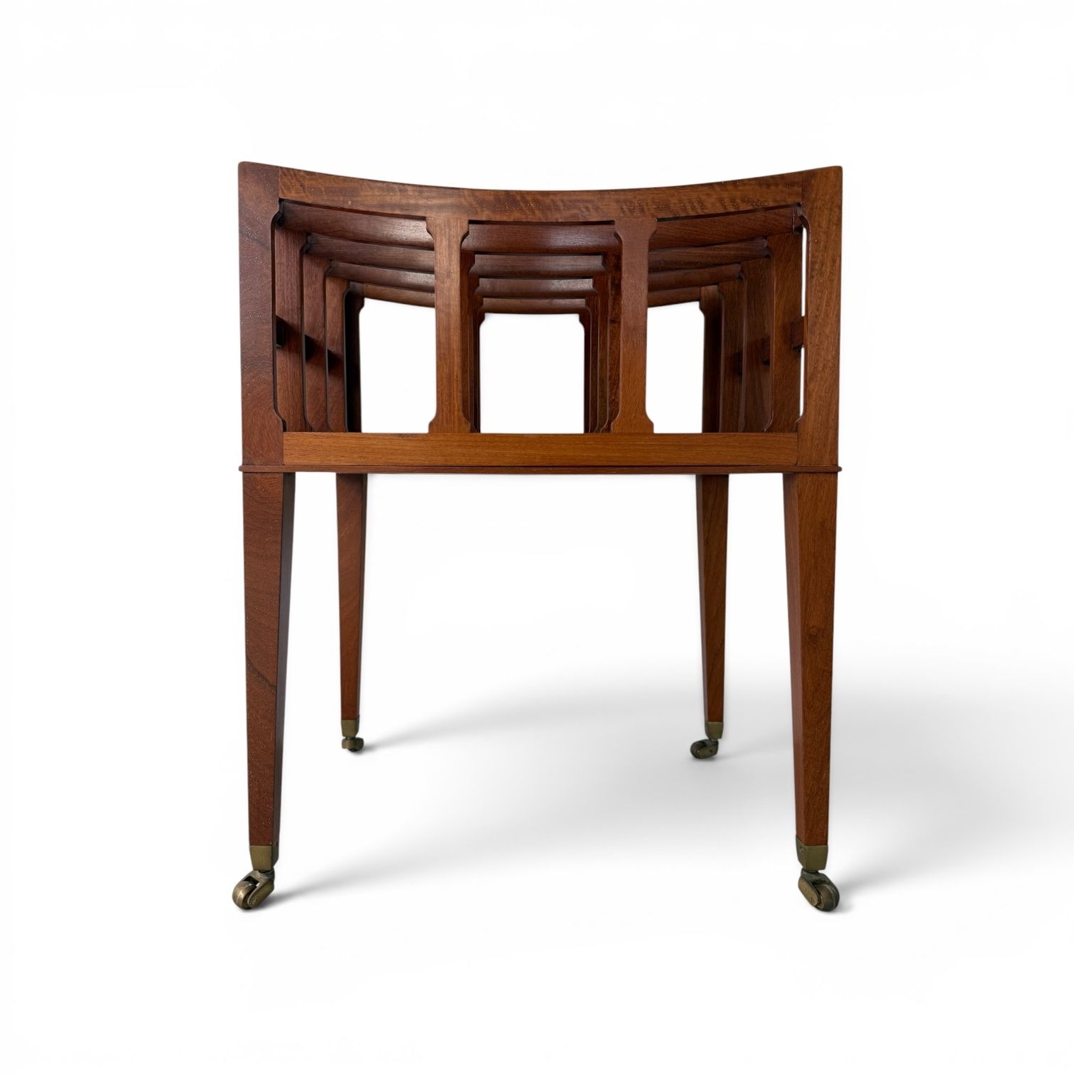 photo furniture William Tillman George III Style Flame Mahogany Canterbury Magazine Rack, England, Late 20th Century