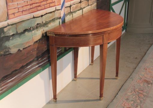 Directoire Half Moon Table Mahogany 19th photo furniture