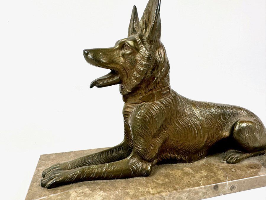 French Art Deco Bronze Plated Shepherd In The Style Of Louis Albert Carvin, 1930s photo for sale