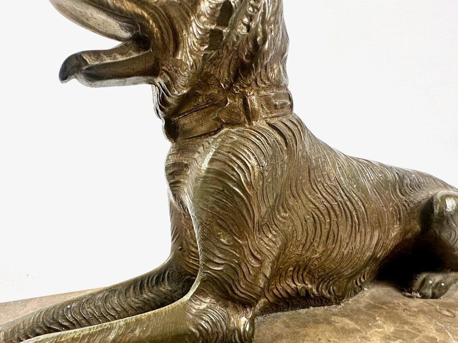 Art French Art Deco Bronze Plated Shepherd In The Style Of Louis Albert Carvin, 1930s photo