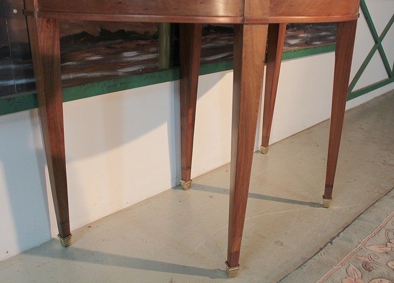photo for sale Directoire Half Moon Table Mahogany 19th