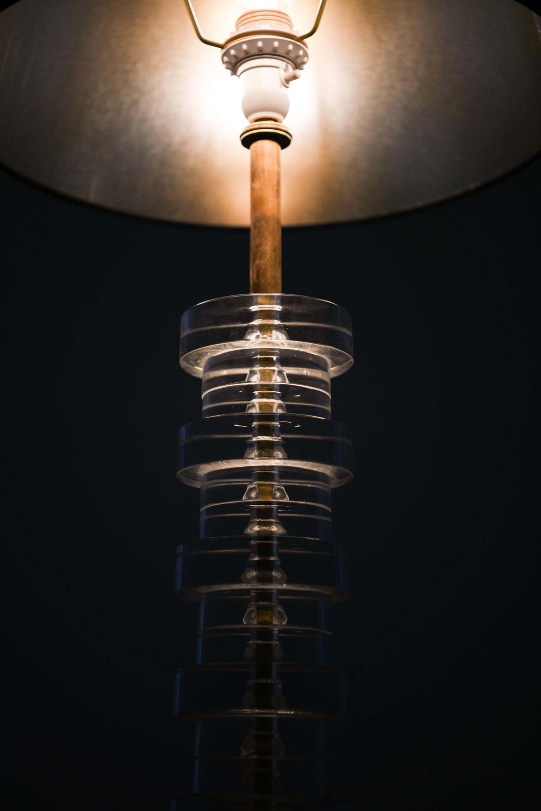 photo furniture Table Lamp In Brass And Glass By Carl Fagerlund, 1960s