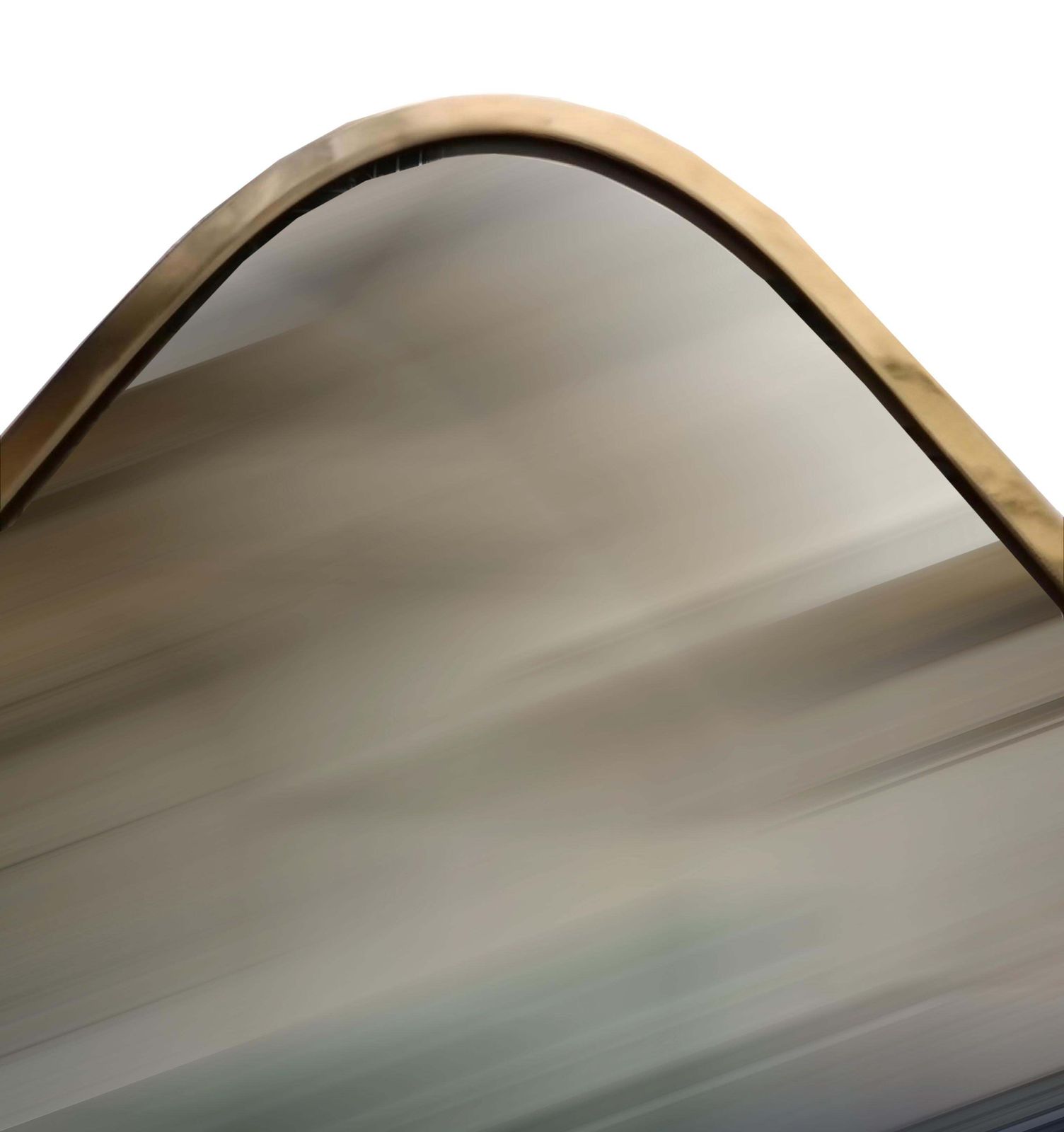 Gio Ponti Style Shield Wall Mirror In Brass, Italy 1960s photo 1567.0