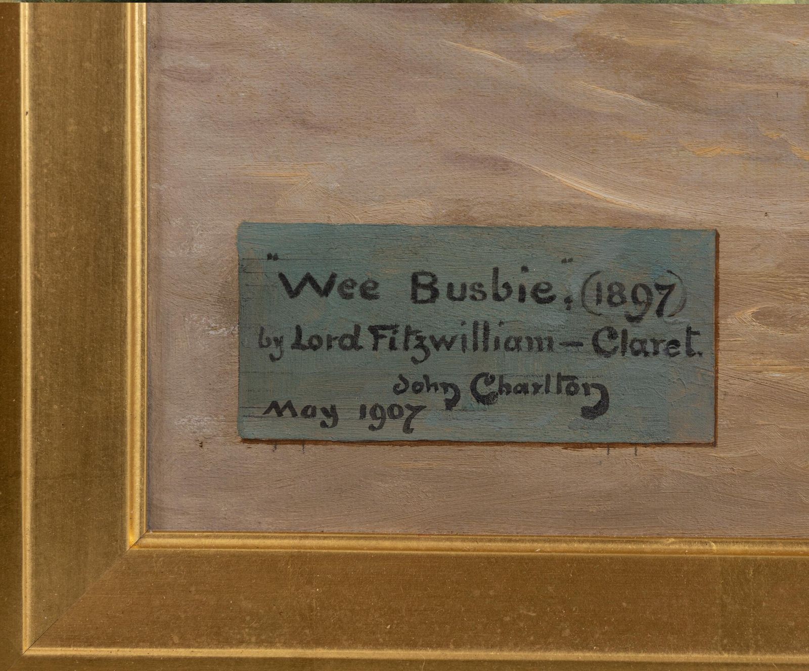 John Charlton (1849-1917) : The Racehorse Wee Busbie, signé et daté 1907 photo 9871.0