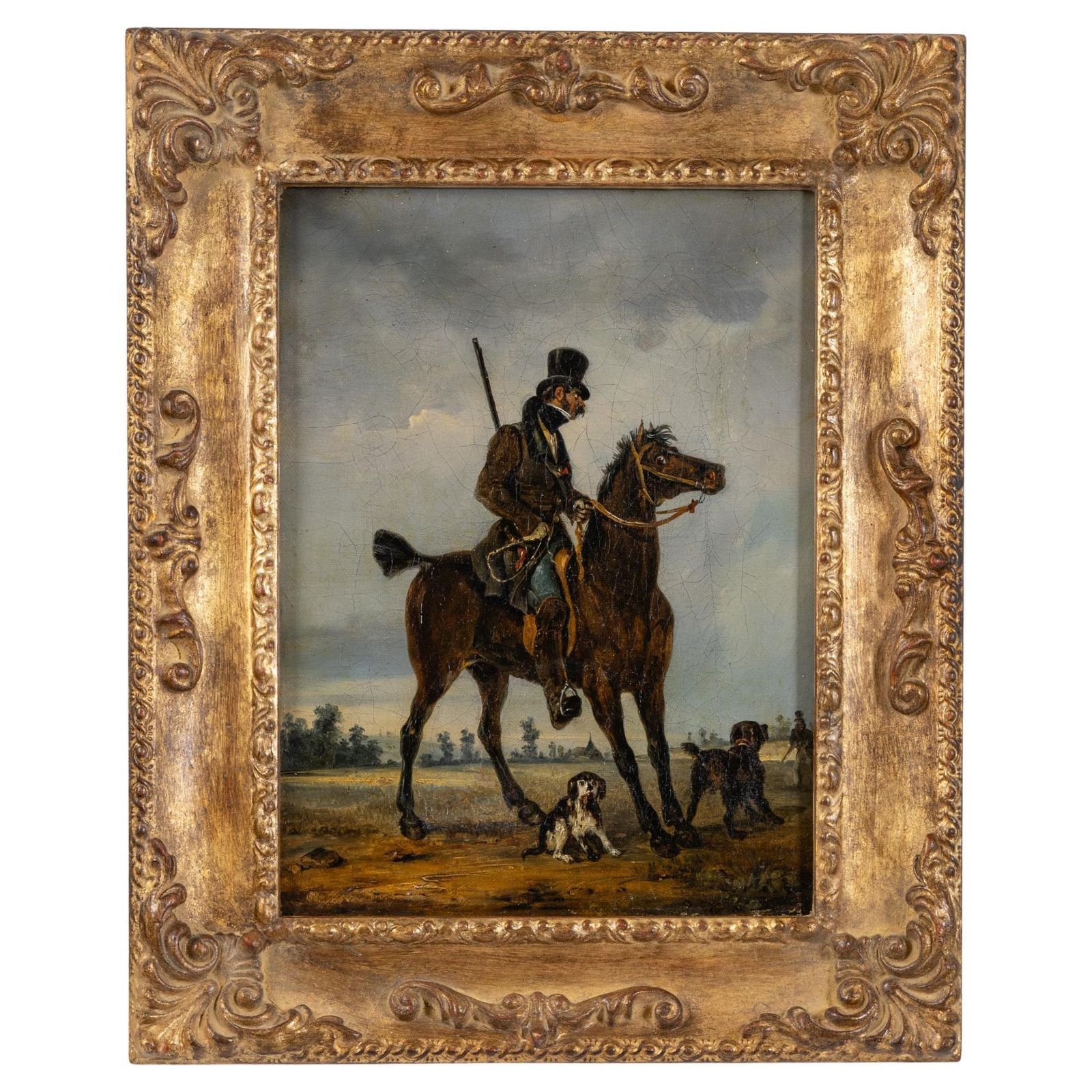 Att Carle Vernet (1758–1836), French Oil On Canvas Painting, Unlucky Hunter