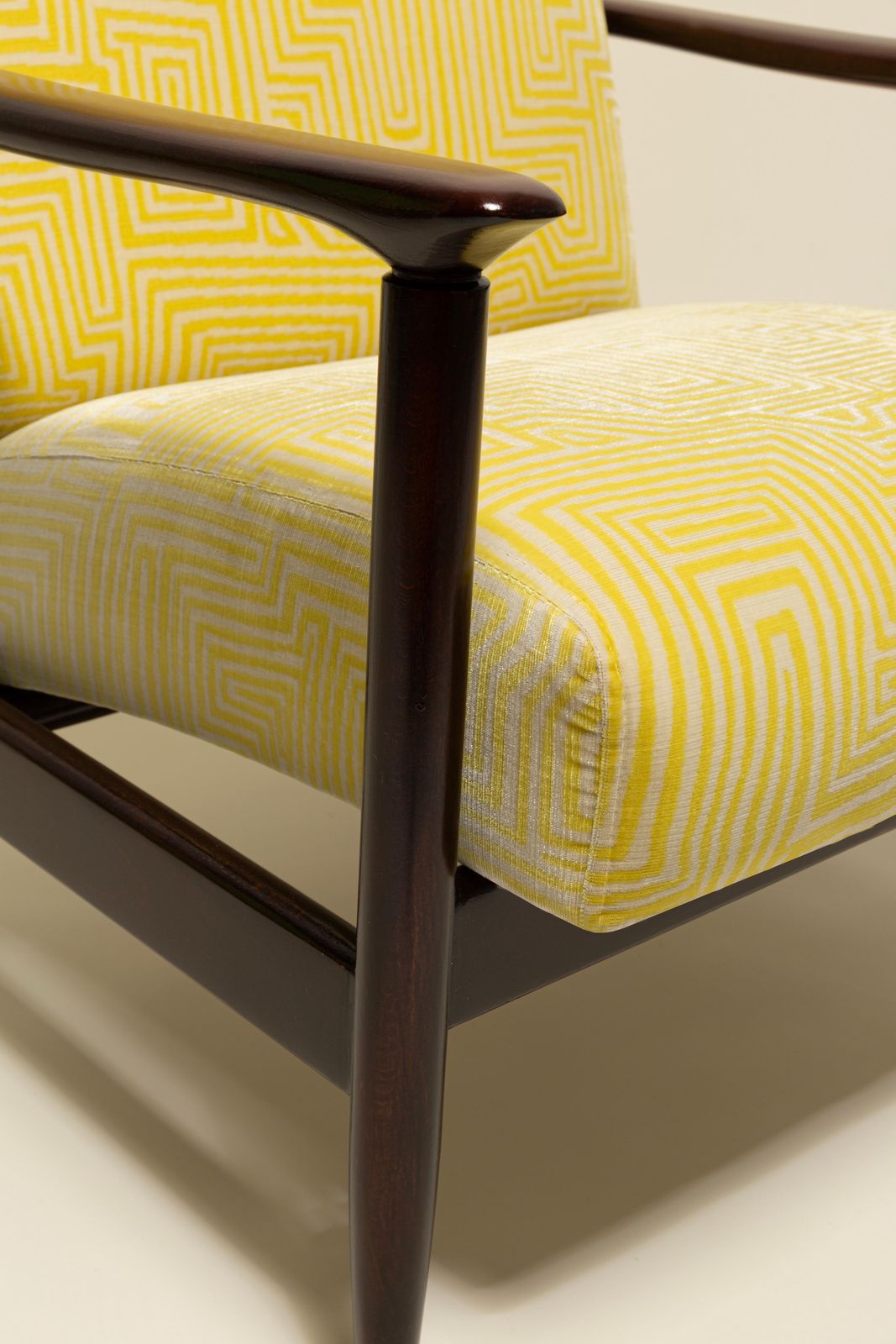 photo furniture Two Midcentury Gfm142 Armchairs, Jamujungle Velvet, Dedar, E. Homa, Europe, 1960