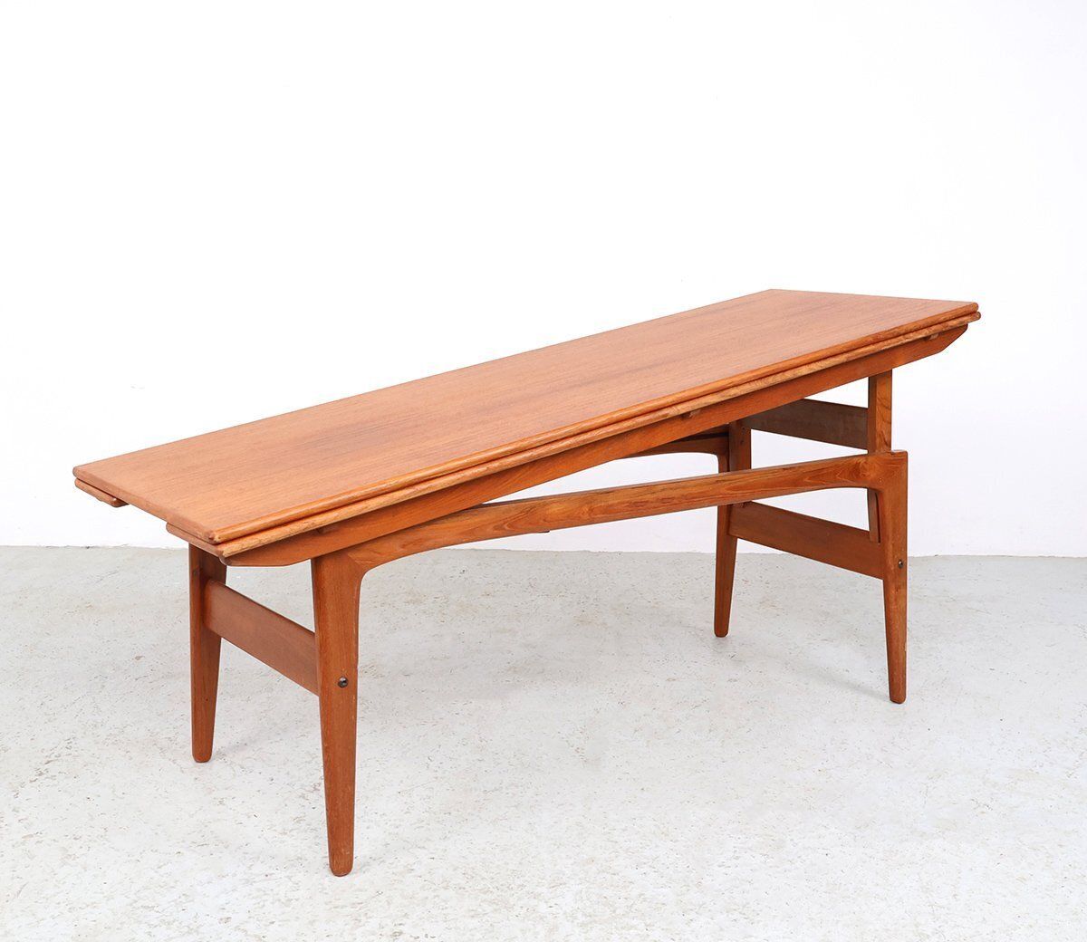 Vintage Height Adjustable Coffee Or Dining Table By Kai Kristiansen For Trioh, 1970s photo Furniture