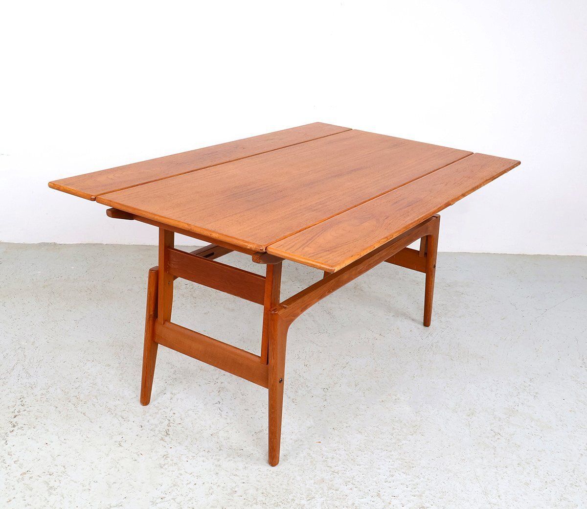 Vintage Height Adjustable Coffee Or Dining Table By Kai Kristiansen For Trioh, 1970s photo vintage