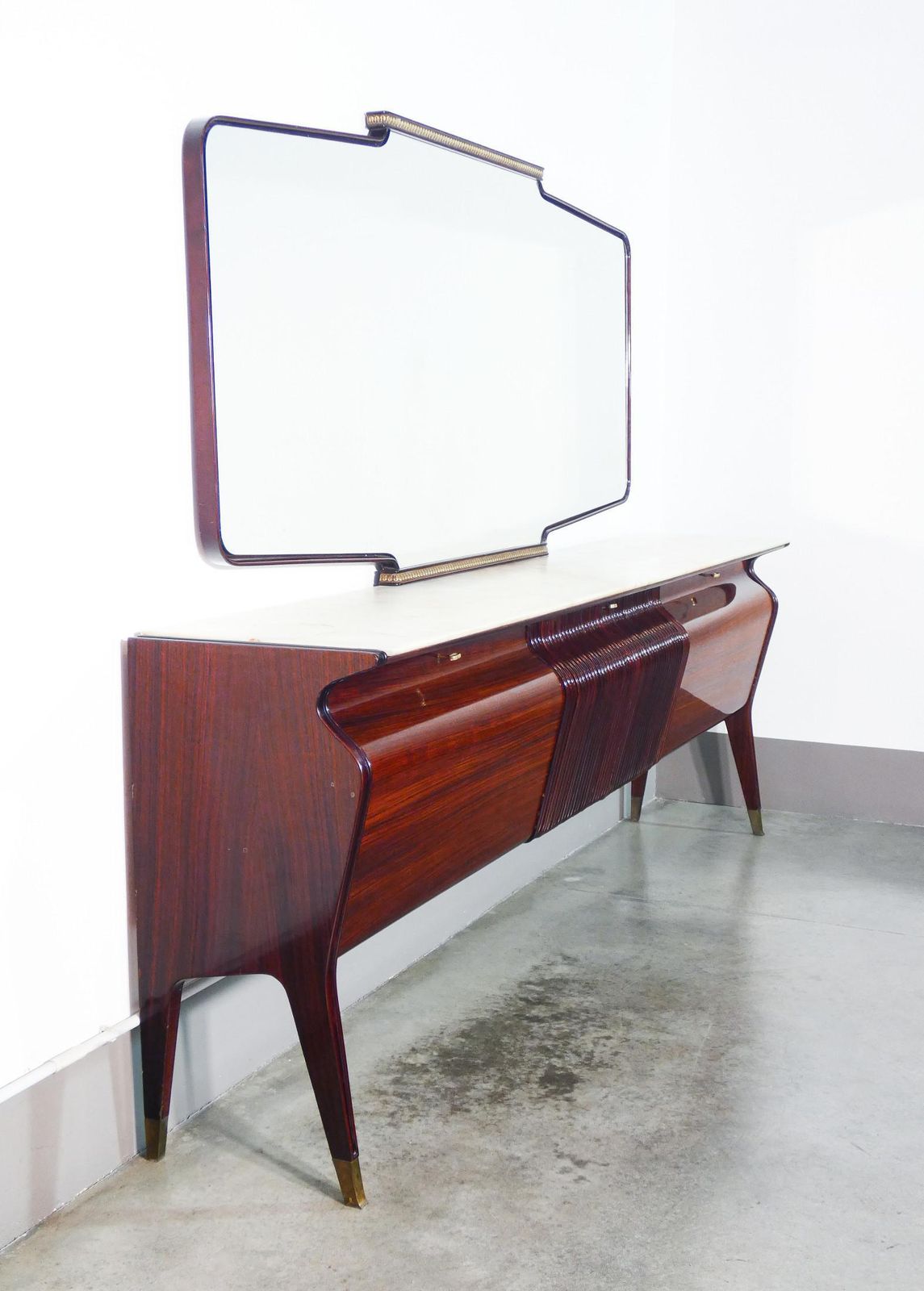 Buffet Enfilade With Mirror, Design Attributed To Osvaldo Borsani. Italy, 1950s photo 4440.0