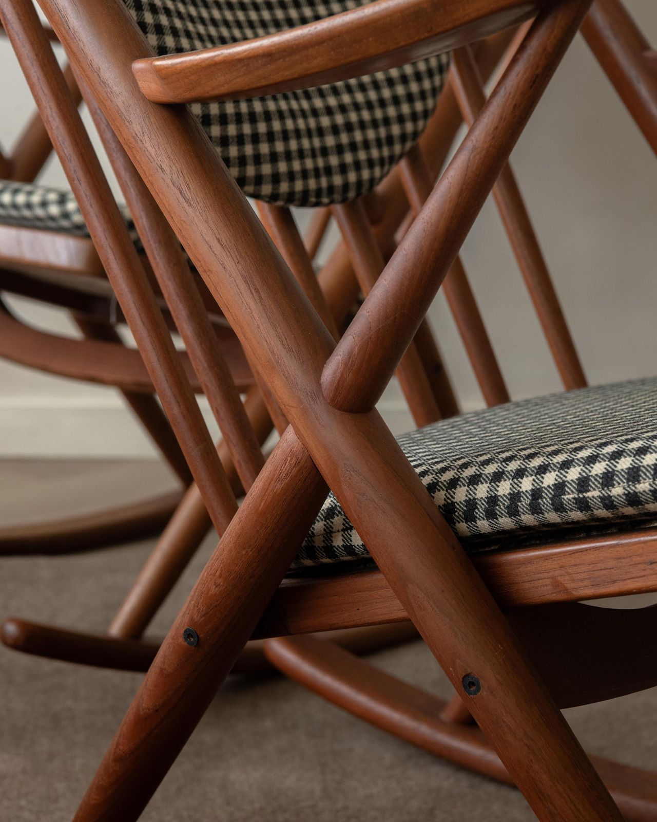 Vintage Danish Teak Rocking Chair Model 182 By Frank Reenskaug For Bramin, 1950s photo vinterior
