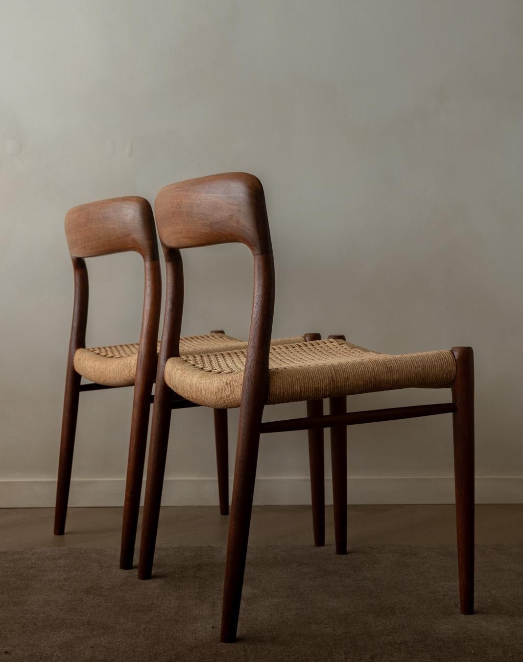 Danish Dining Chairs Model 75 By Niels O. Møller For J.L. Møllers 1960s Set Of 4 photo vintage