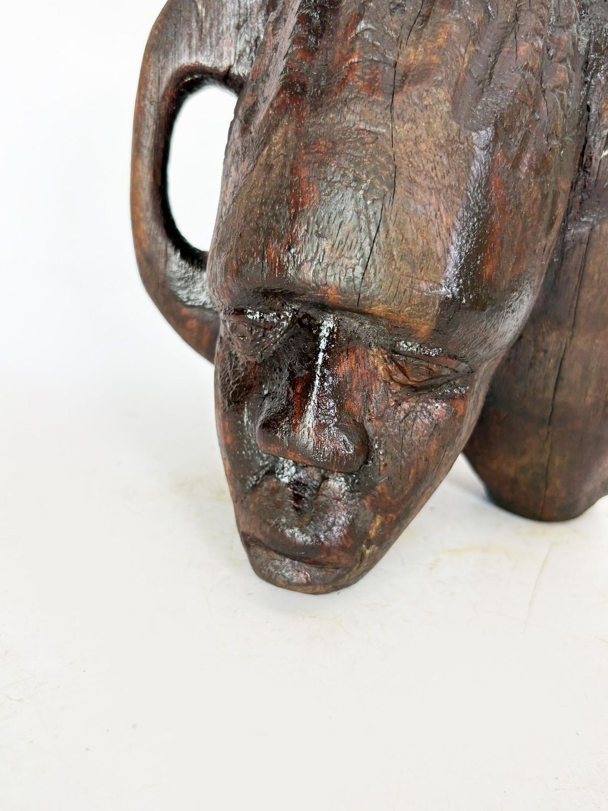 Three Sided Wooden Ashtray, France, 1960 photo vintage