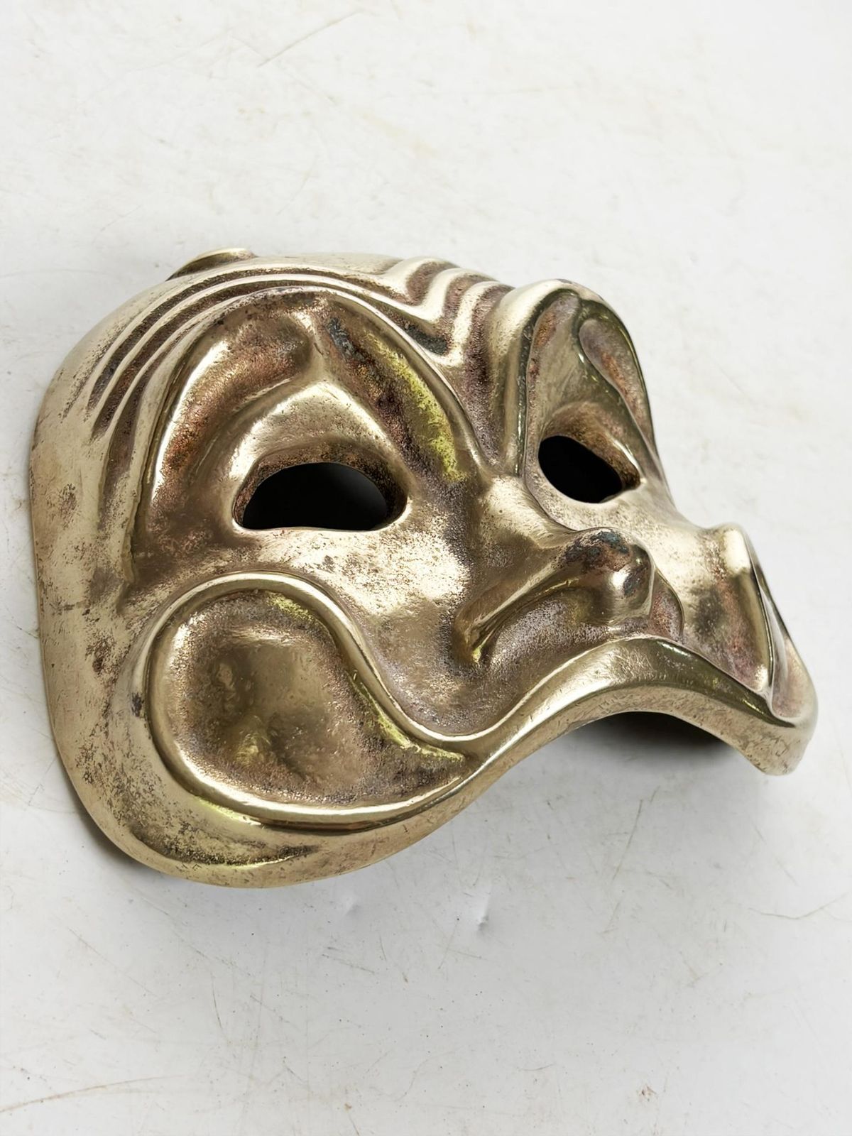 Brass Mask, Sculpture, France, 1960 photo Art