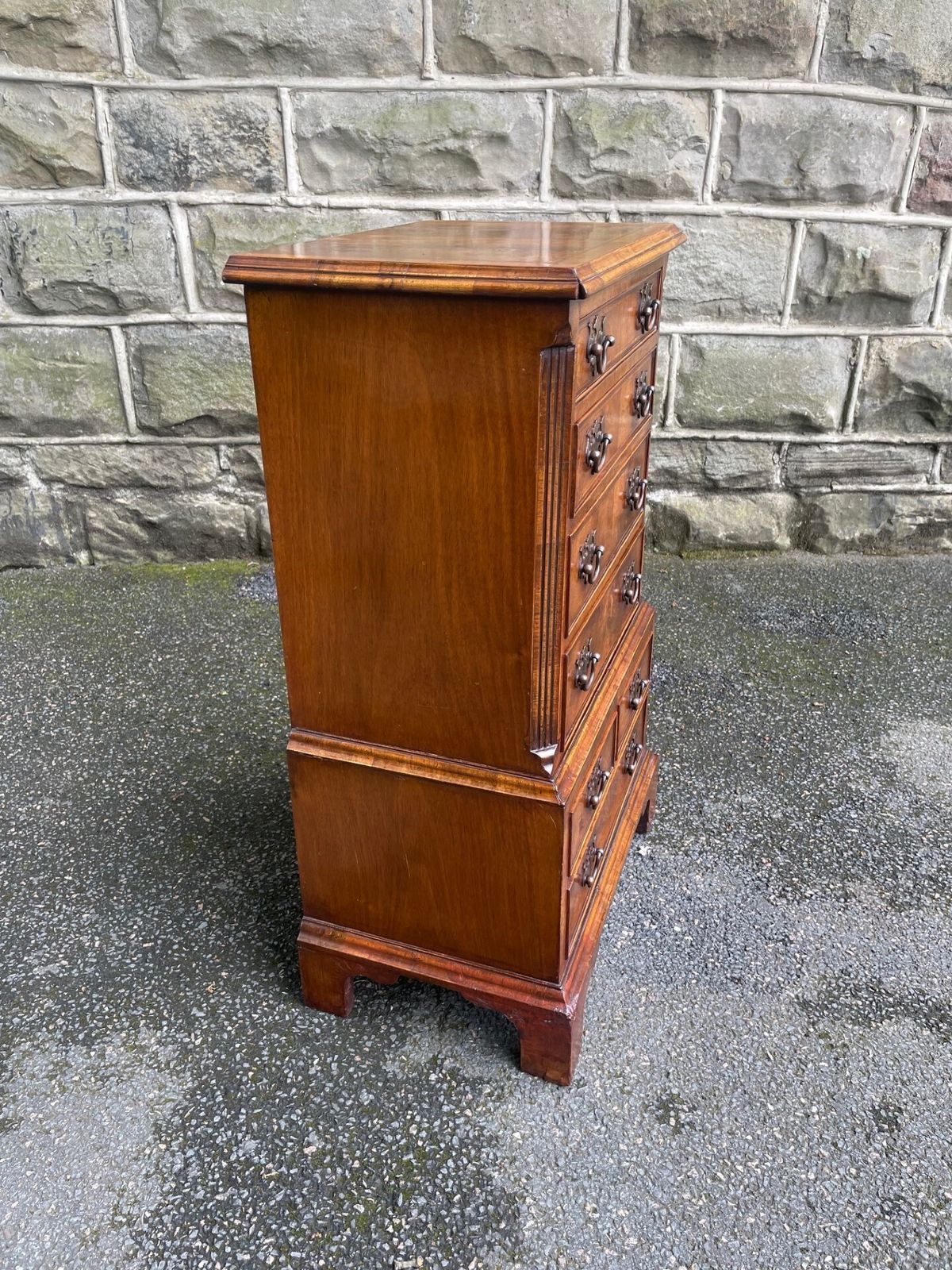 Antique Figured Walnut Small Chest Of Drawers photo buy
