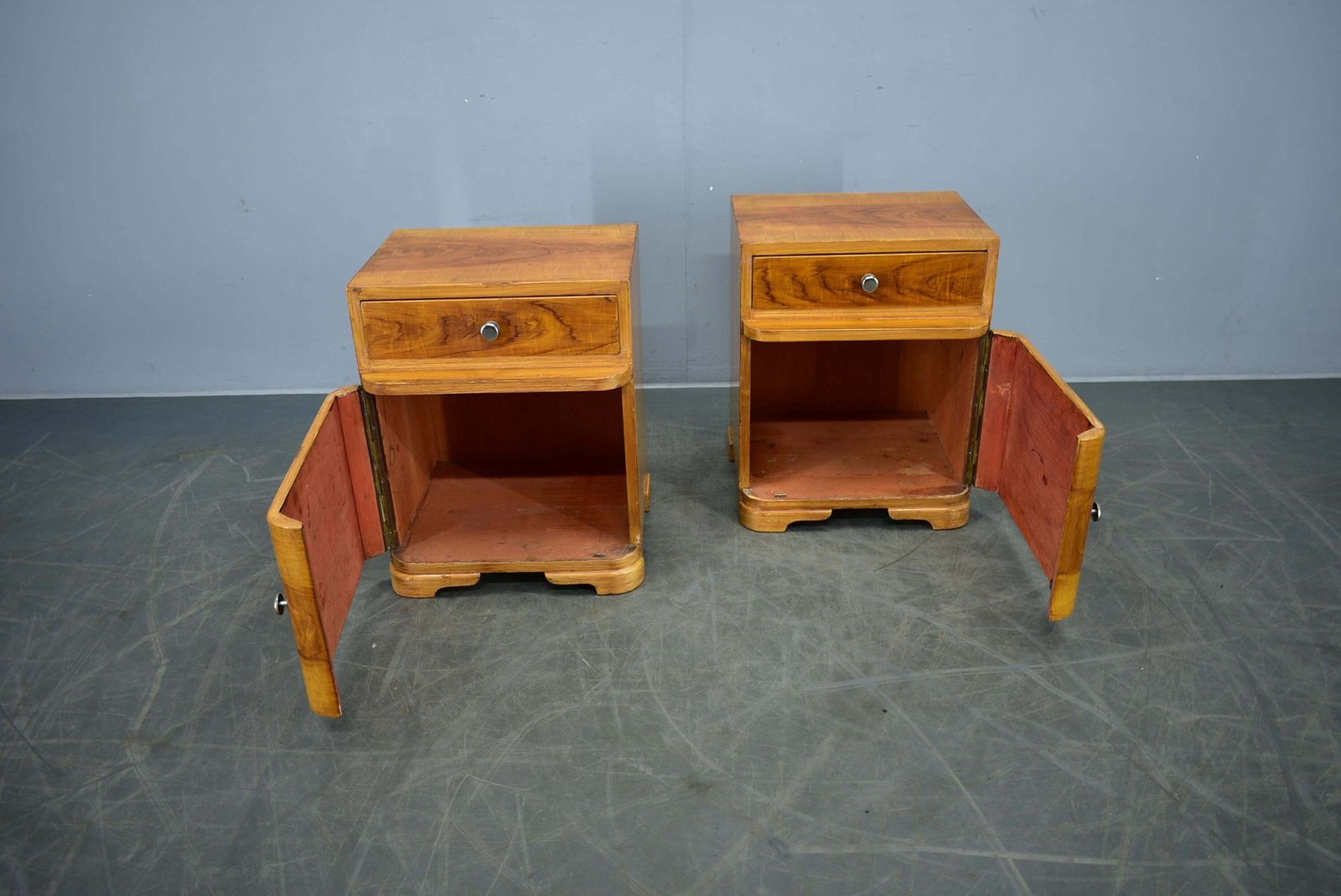 1937s Pair Of Art Deco Bedside Tables, Czechoslovakia photo 895.0