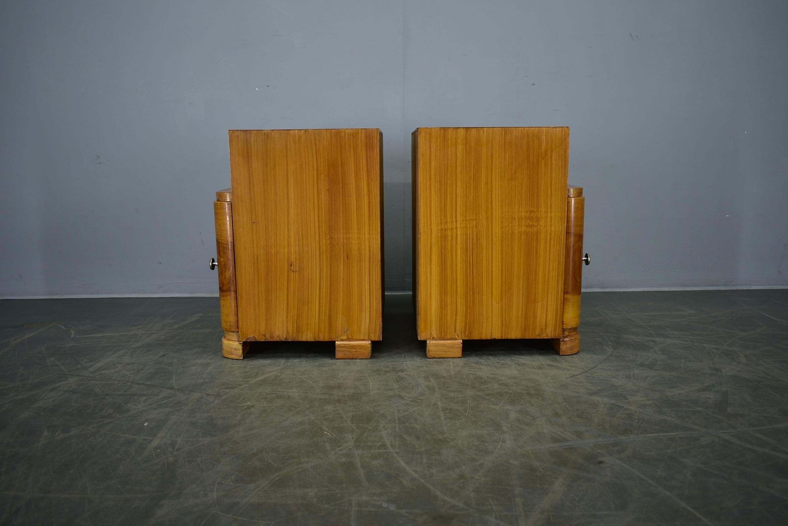 photo furniture 1937s Pair Of Art Deco Bedside Tables, Czechoslovakia