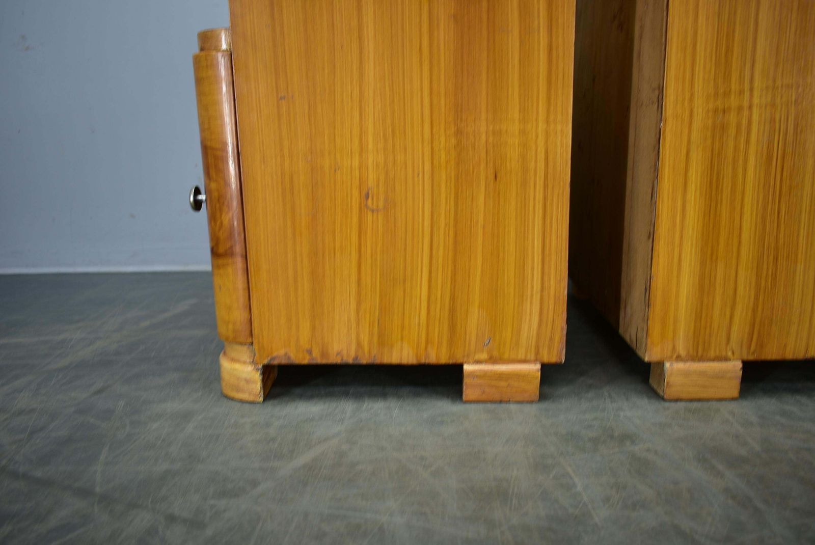 photo for sale 1937s Pair Of Art Deco Bedside Tables, Czechoslovakia
