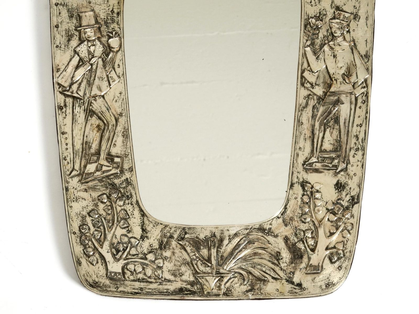 Mid-Century Modern wandspiegel met verzilverd frame photo buy