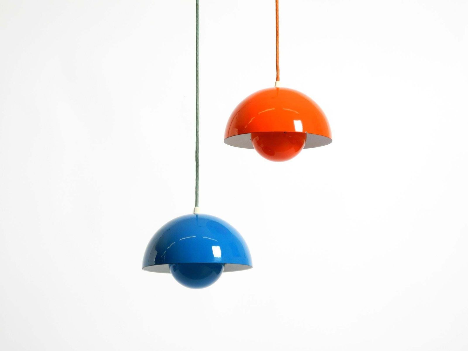 Geëmailleerde Flower Pot Hanglamp Met Dubbele Kap Door Verner Panton Voor Poulsen photo 1286.0
