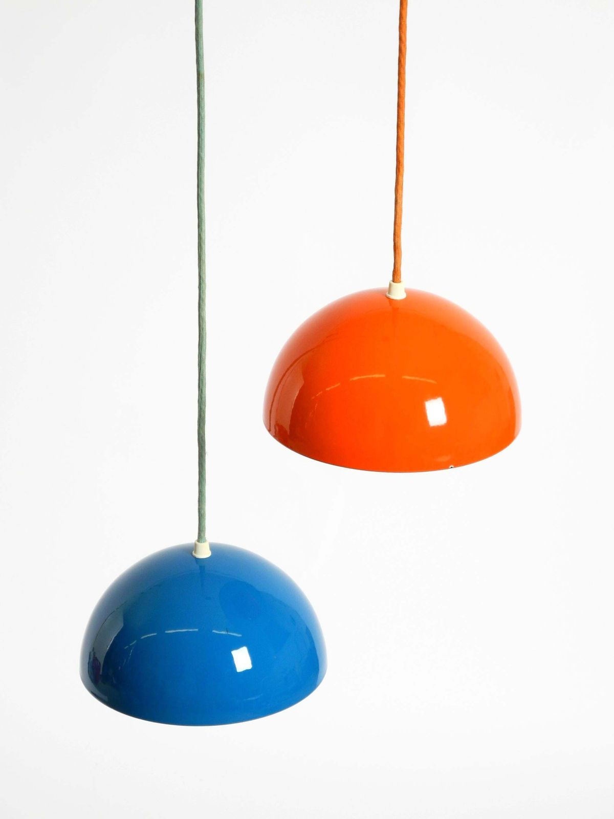 photo for sale Geëmailleerde Flower Pot Hanglamp Met Dubbele Kap Door Verner Panton Voor Poulsen